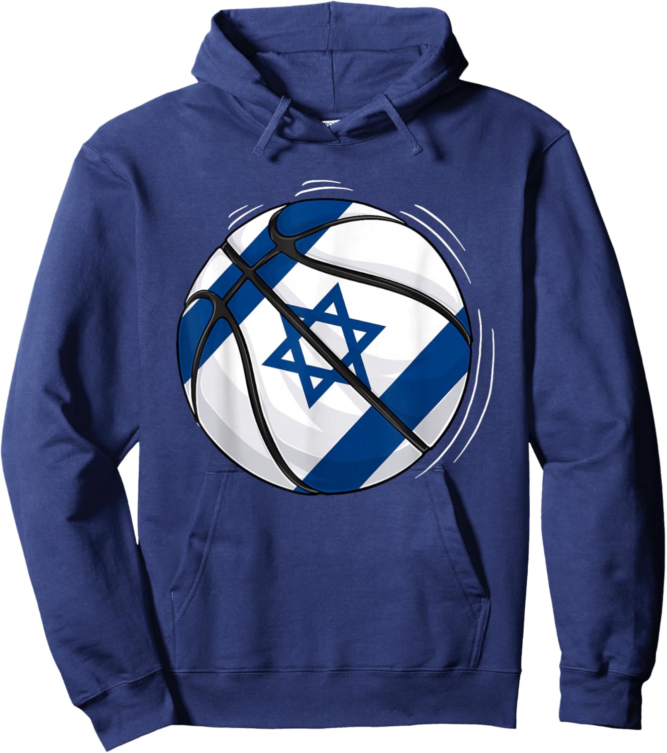 Basketball Ball With The Flag Of Israel Hoodie - Hoodie | Navy