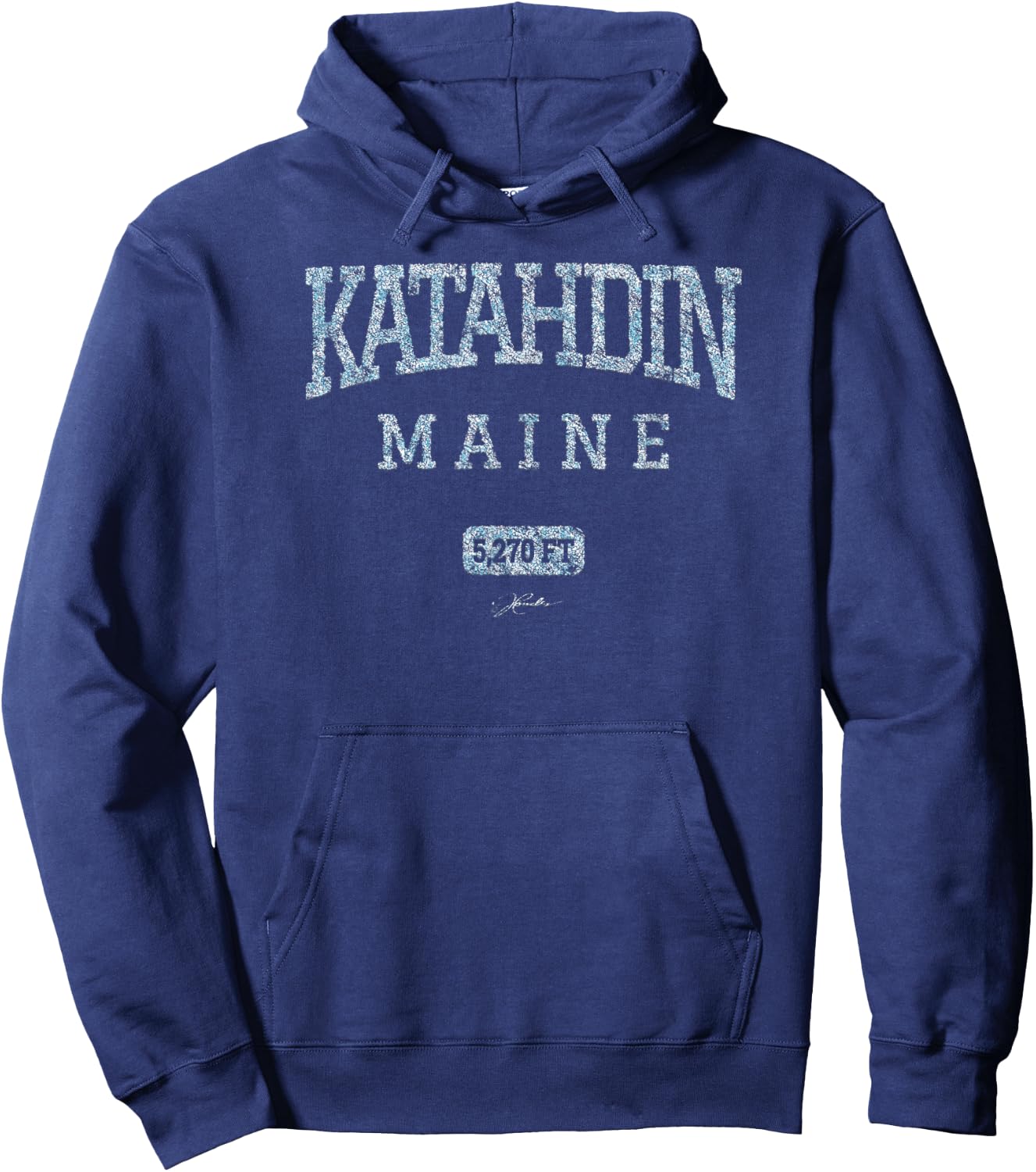 JCombs: Katahdin, Maine, 5,270 ft Hoodie - Hoodie | Navy
