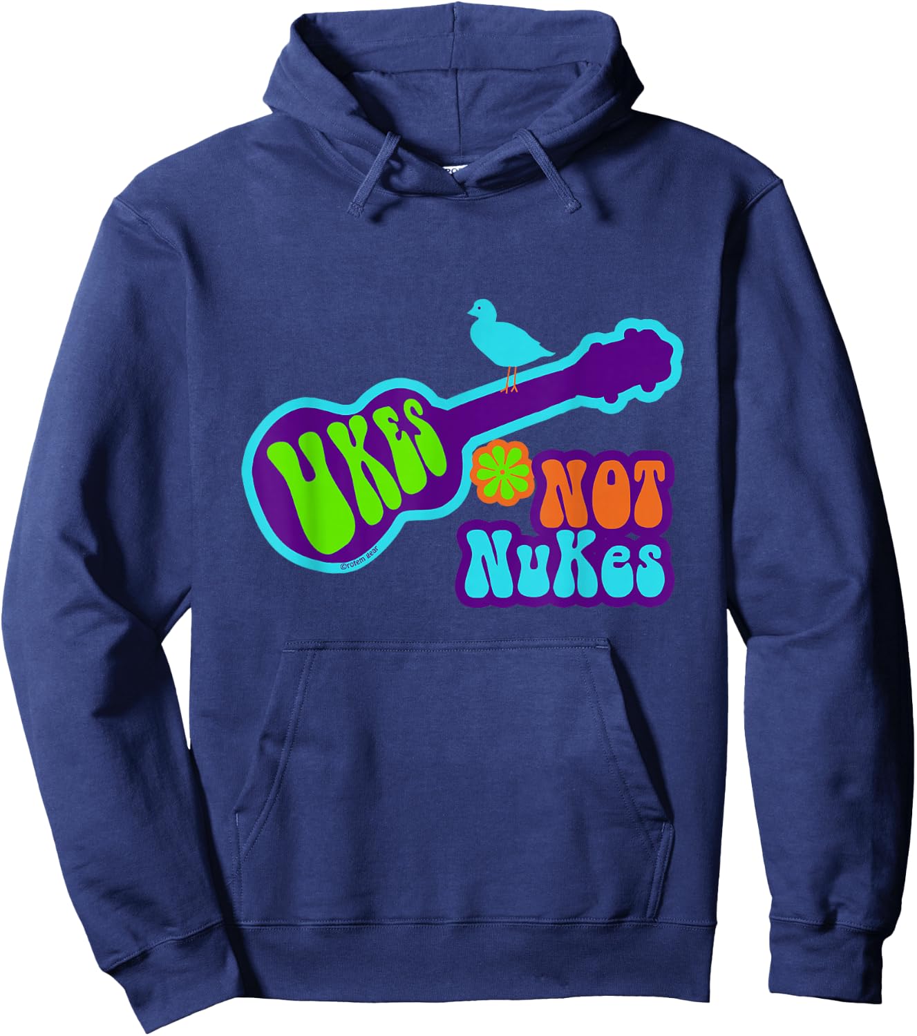 Ukes Not Nukes Hoodie - Hoodie | Navy