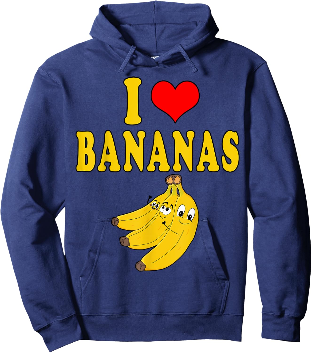 I Love Bananas Funny Costume Hoodie - Hoodie | Navy