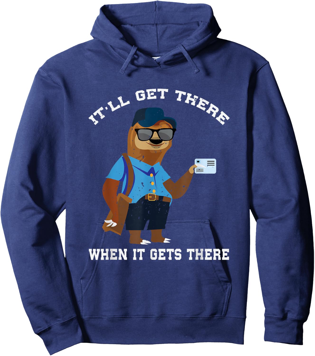 Mailman Sloth Lover Gift Hoodie - Hoodie | Navy