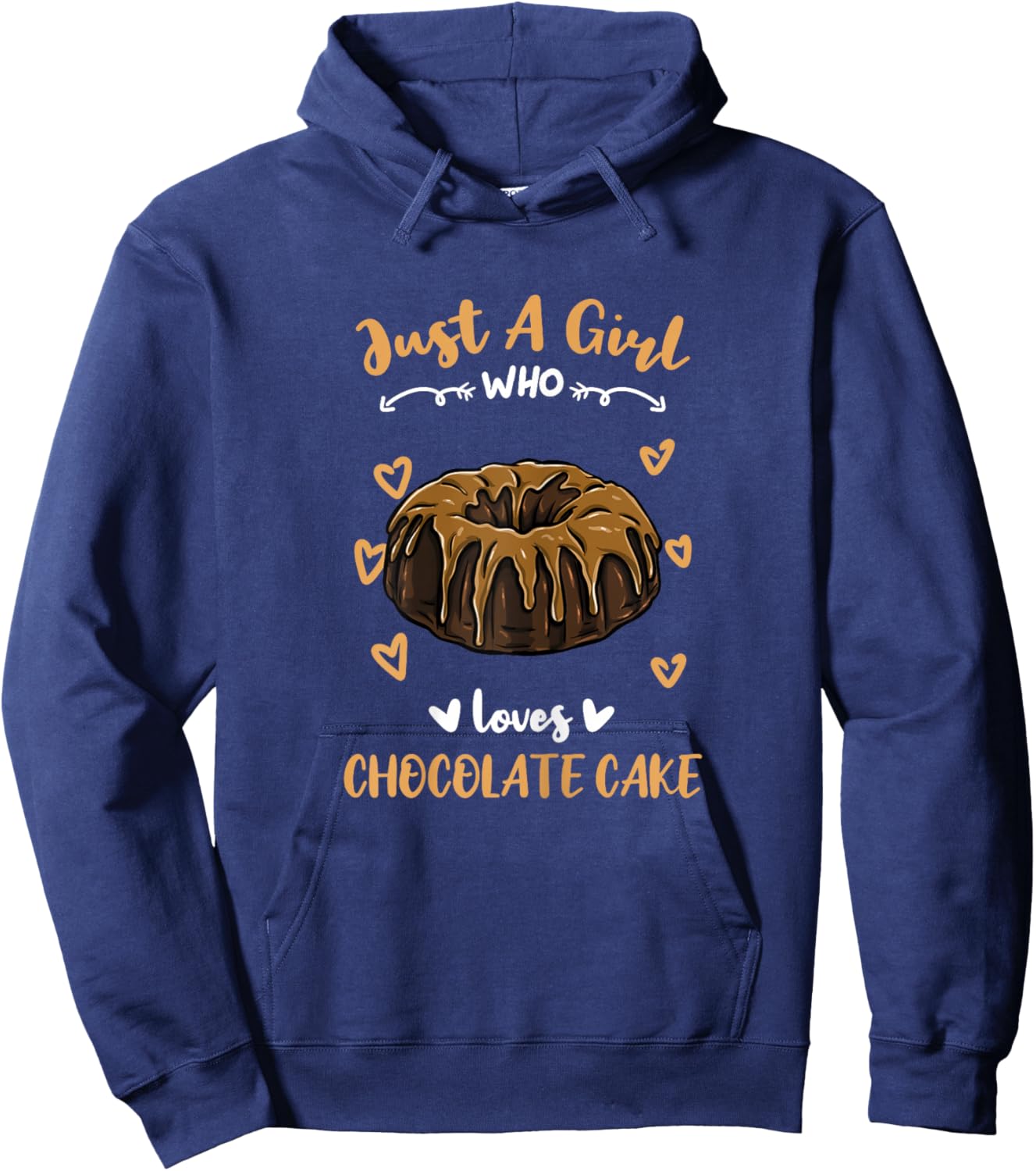 Just A Girl Who Loves Chocolate Cake Hoodie - Hoodie | Navy