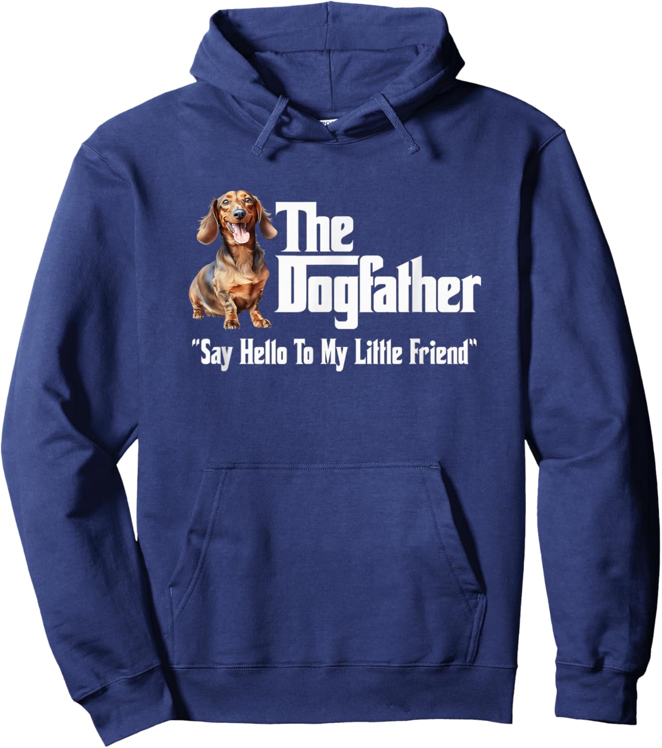 The Dachshund Dogfather Hoodie - Hoodie | Navy