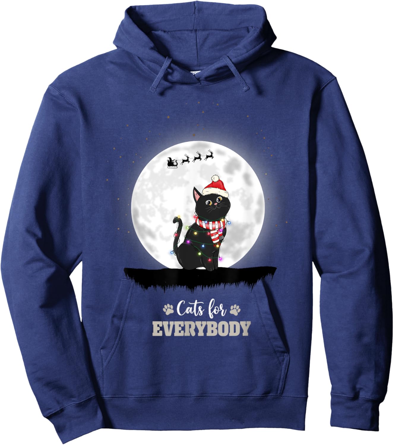 Cats for Everybody Santa Claus Xmas Hoodie - Hoodie | Navy