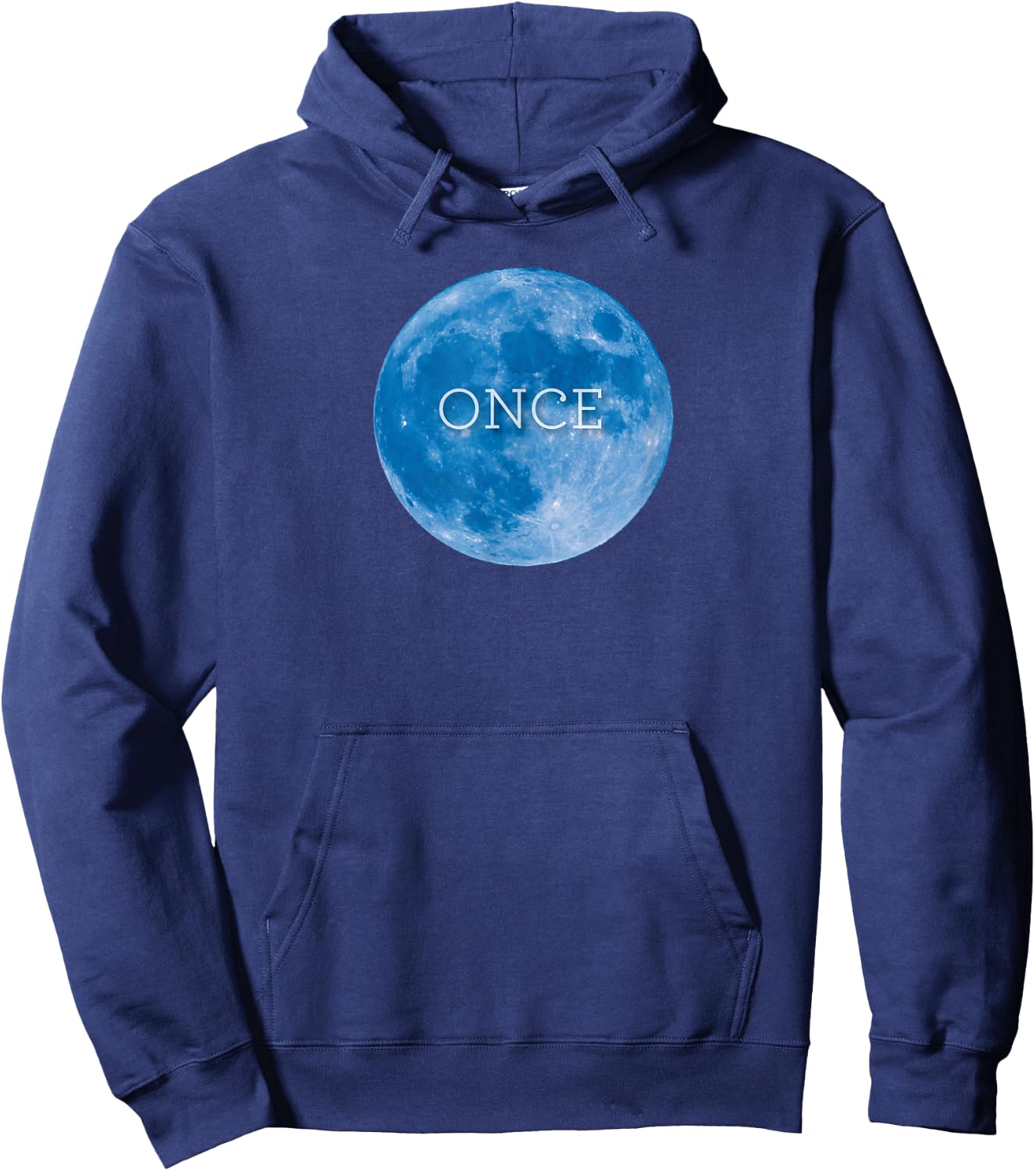 Funny, witty . Once in a blue moon. Hoodie - Hoodie | Navy