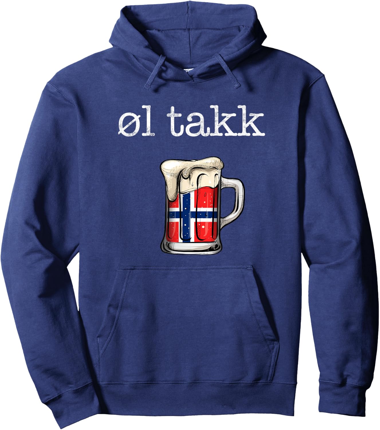 Norwegian Beer Please Ol Takk, Norway Funny Hoodie - Hoodie | Navy