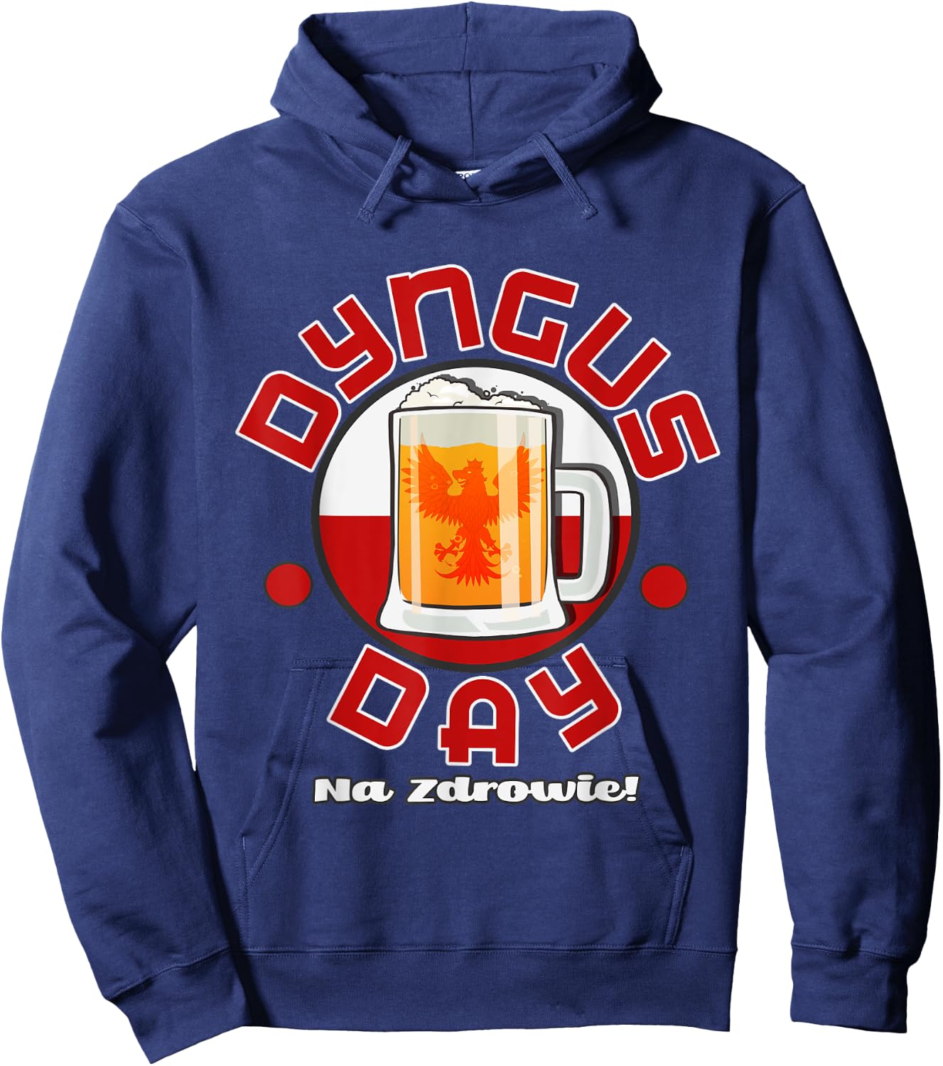Funny Dyngus Day Polish Drinking Beer Mug Hoodie - Hoodie | Navy