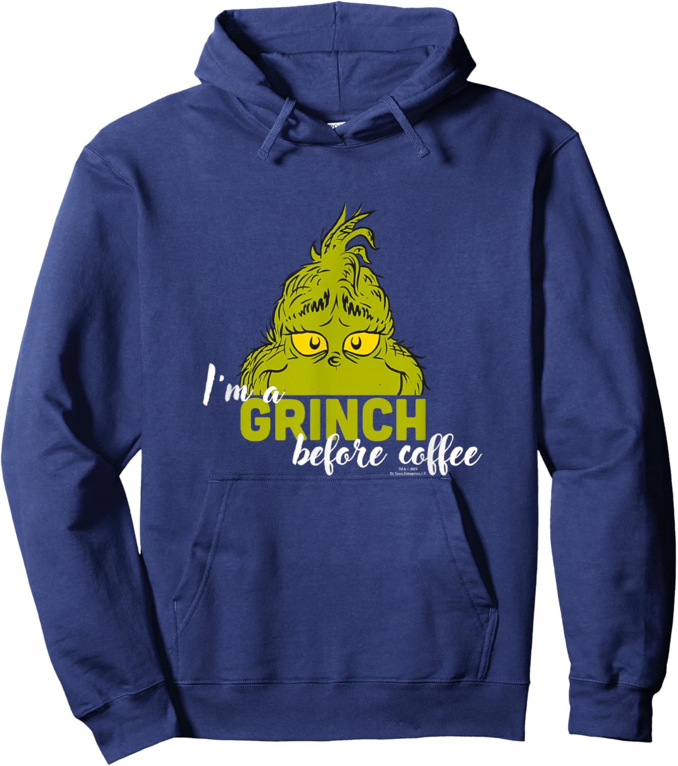 Grinch - I'm a Grinch Before Coffee Hoodie - Hoodie | Navy
