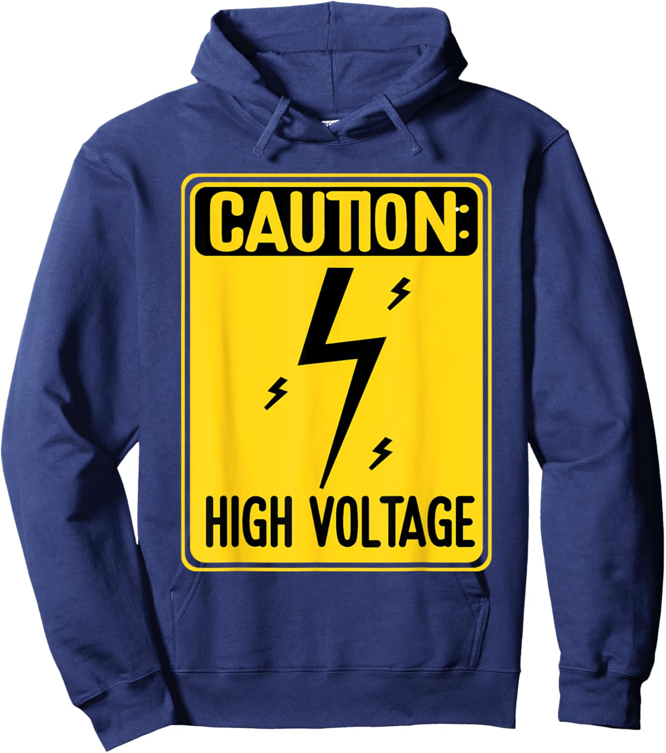 Caution High Voltage Electrician Hoodie - Hoodie | Navy