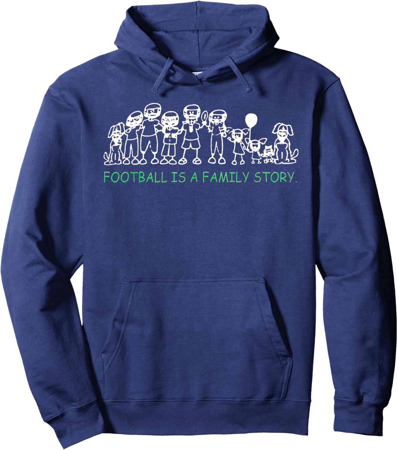 Football Is A Family Story Hoodie - Hoodie | Navy