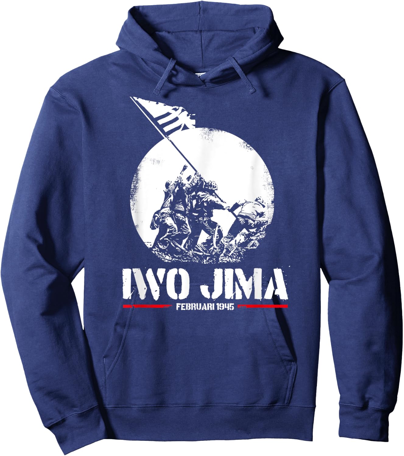 Iwo Jima Raising the American Flag Remember Hoodie - Hoodie | Navy
