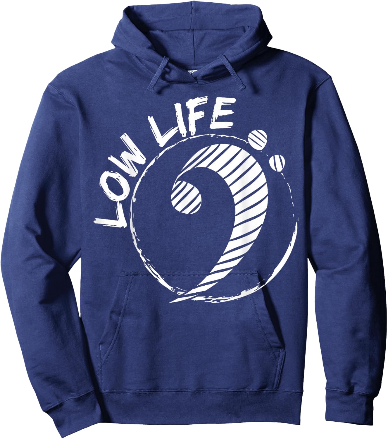 Funny Music Shirt | Low Life Clef | Clef Guitar Hoodie - Hoodie | Navy