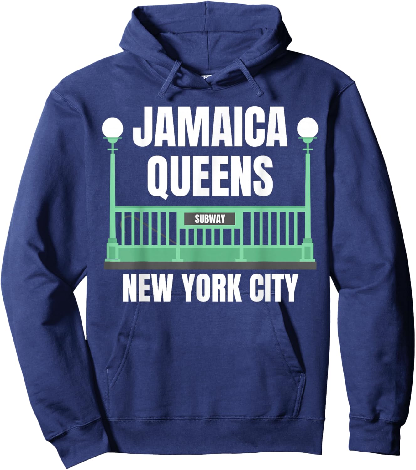 Jamaica Queens New York, NY Jamaica Queens Hoodie - Hoodie | Navy