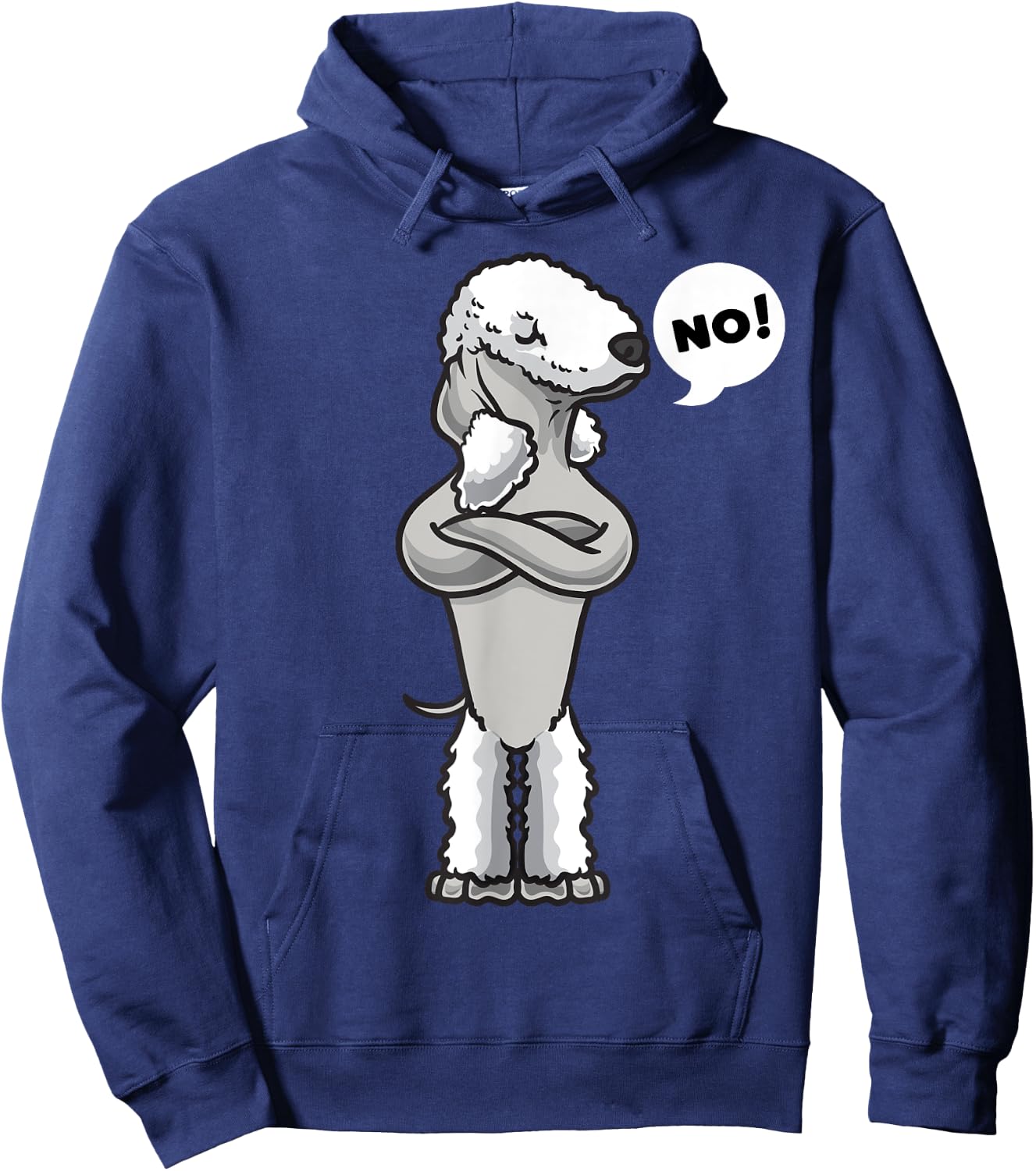 Stubborn Bedlington terrier Dog funny Hoodie - Hoodie | Navy