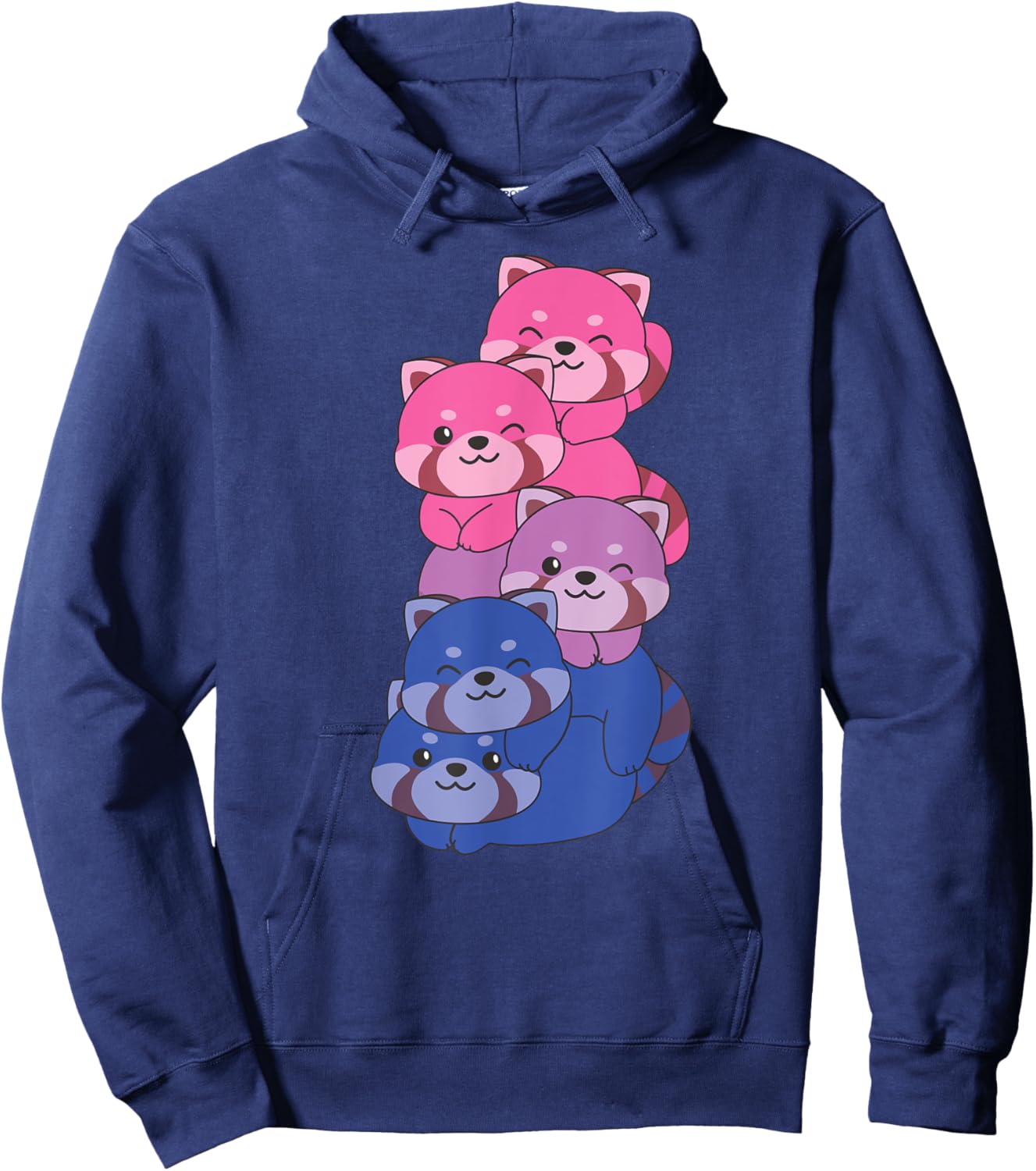 Bisexual Flag Pride Month Lgbtq Bi Red Panda Hoodie - Hoodie | Navy