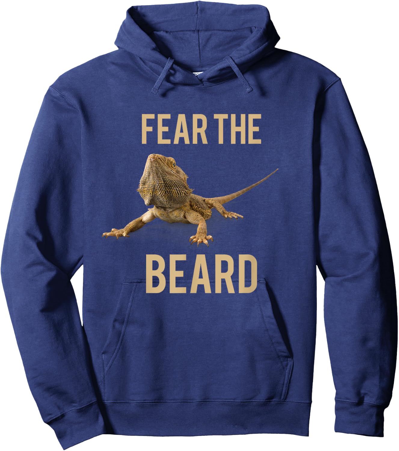Bearded Dragon Funny Fear the Beard Reptile Hoodie - Hoodie | Navy