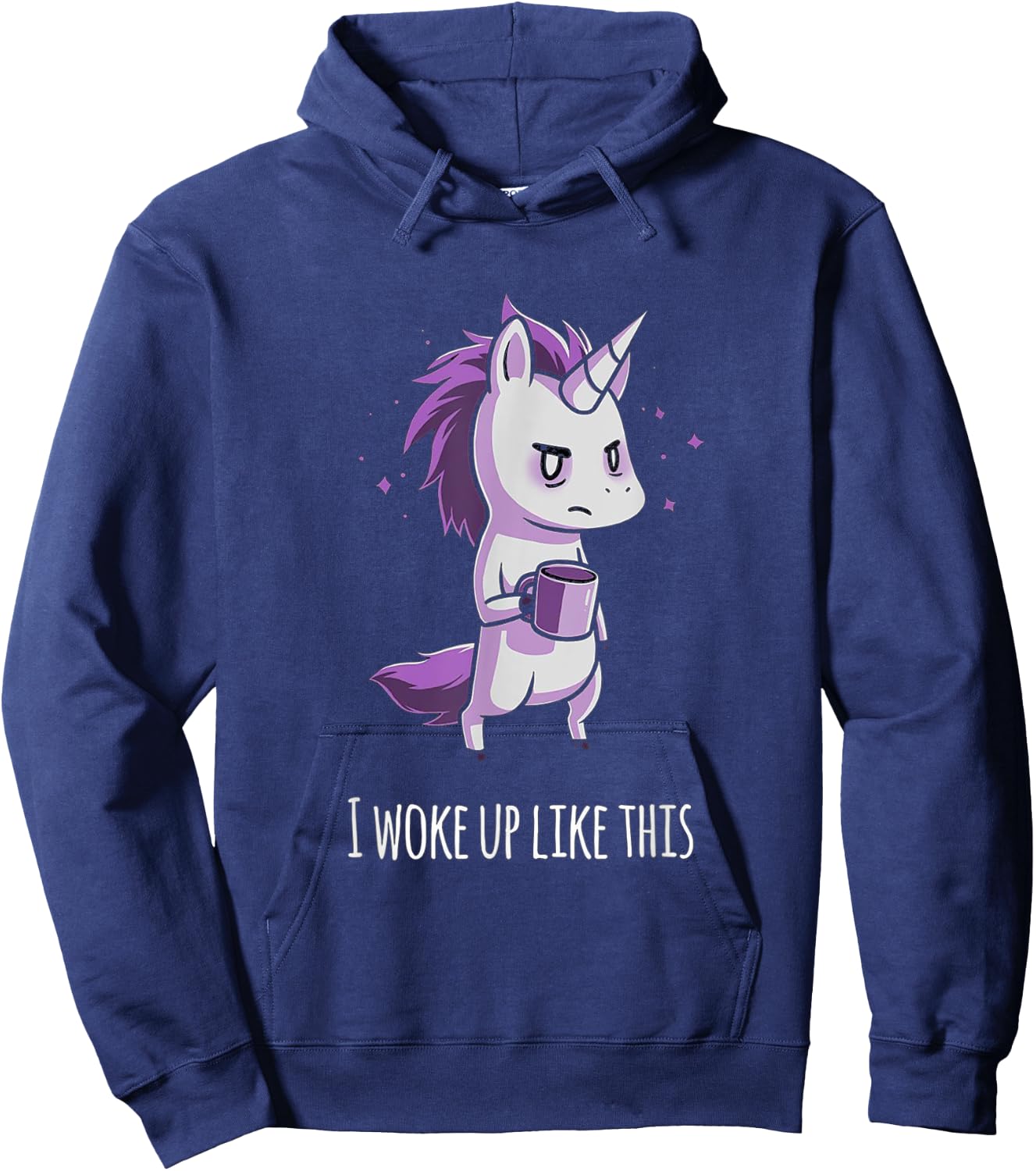 I woke up like this Unicorn Hoodie - Hoodie | Navy