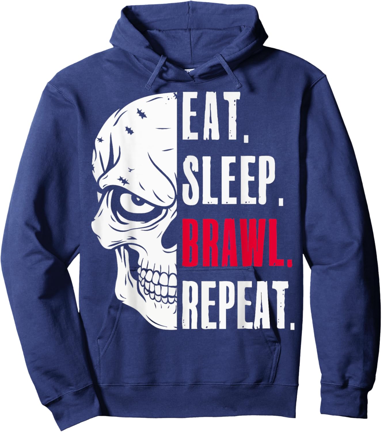 Eat Sleep Brawl Repeat Funny Video Gamer Gaming Hoodie - Hoodie | Navy