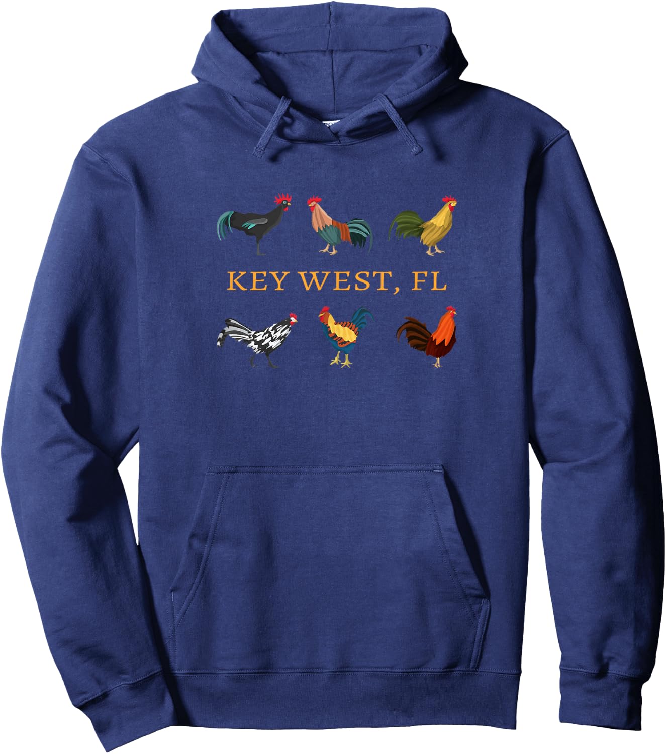 Key West, FL - Chicken / Rooster Souvenir Hoodie - Hoodie | Navy