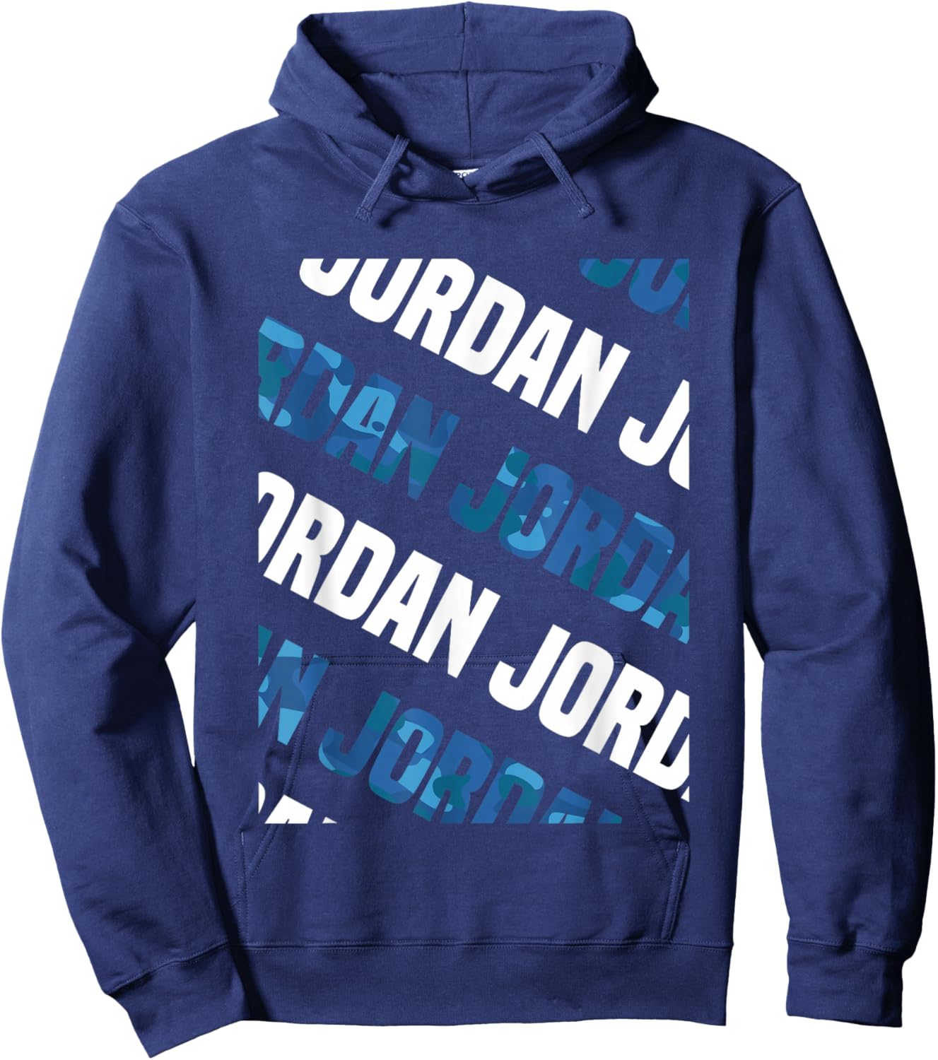Jordan Camo Pattern Blue Camouflage Hoodie - Hoodie | Navy
