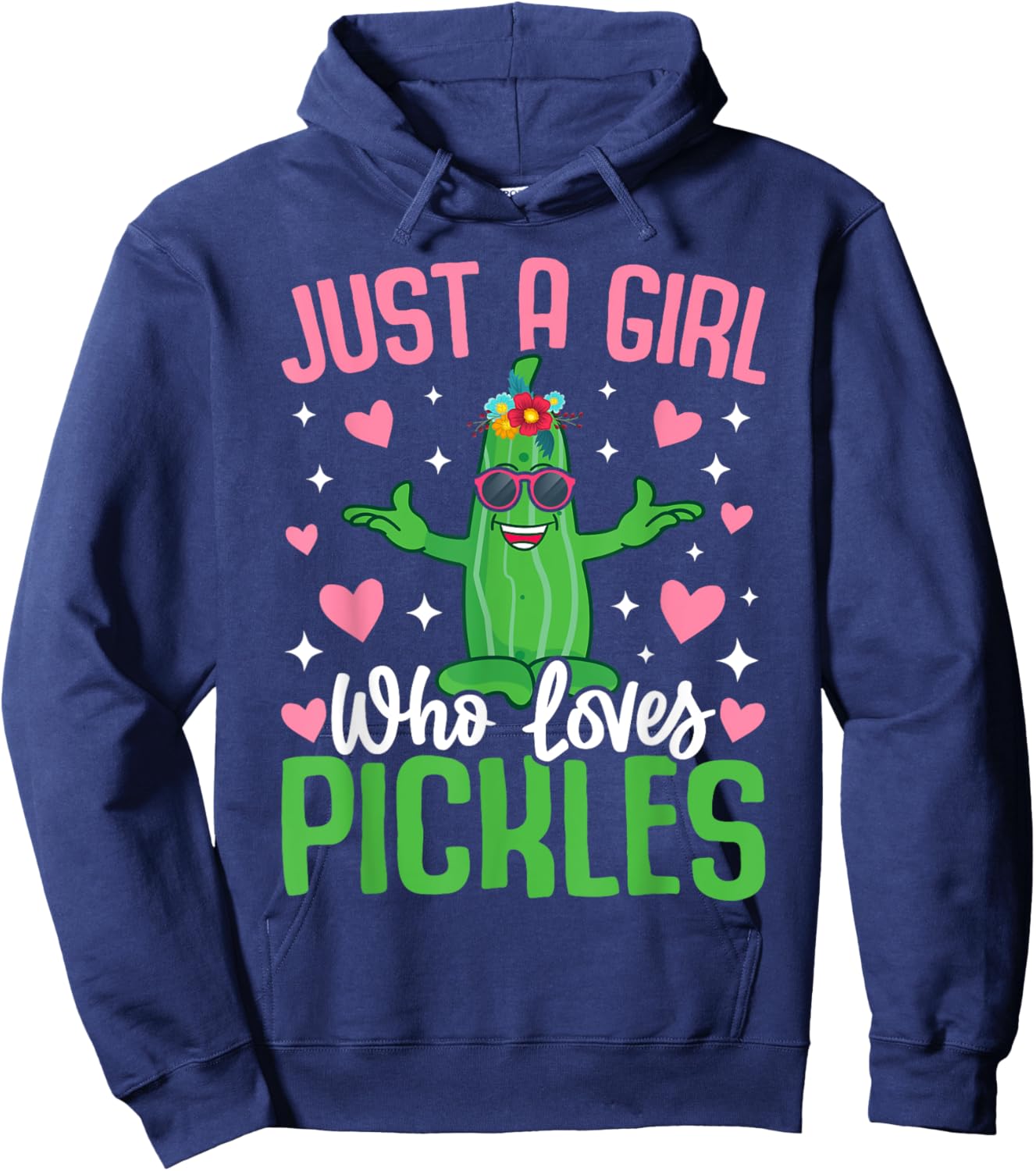Just A Girl Who Loves Pickles Hoodie - Hoodie | Navy