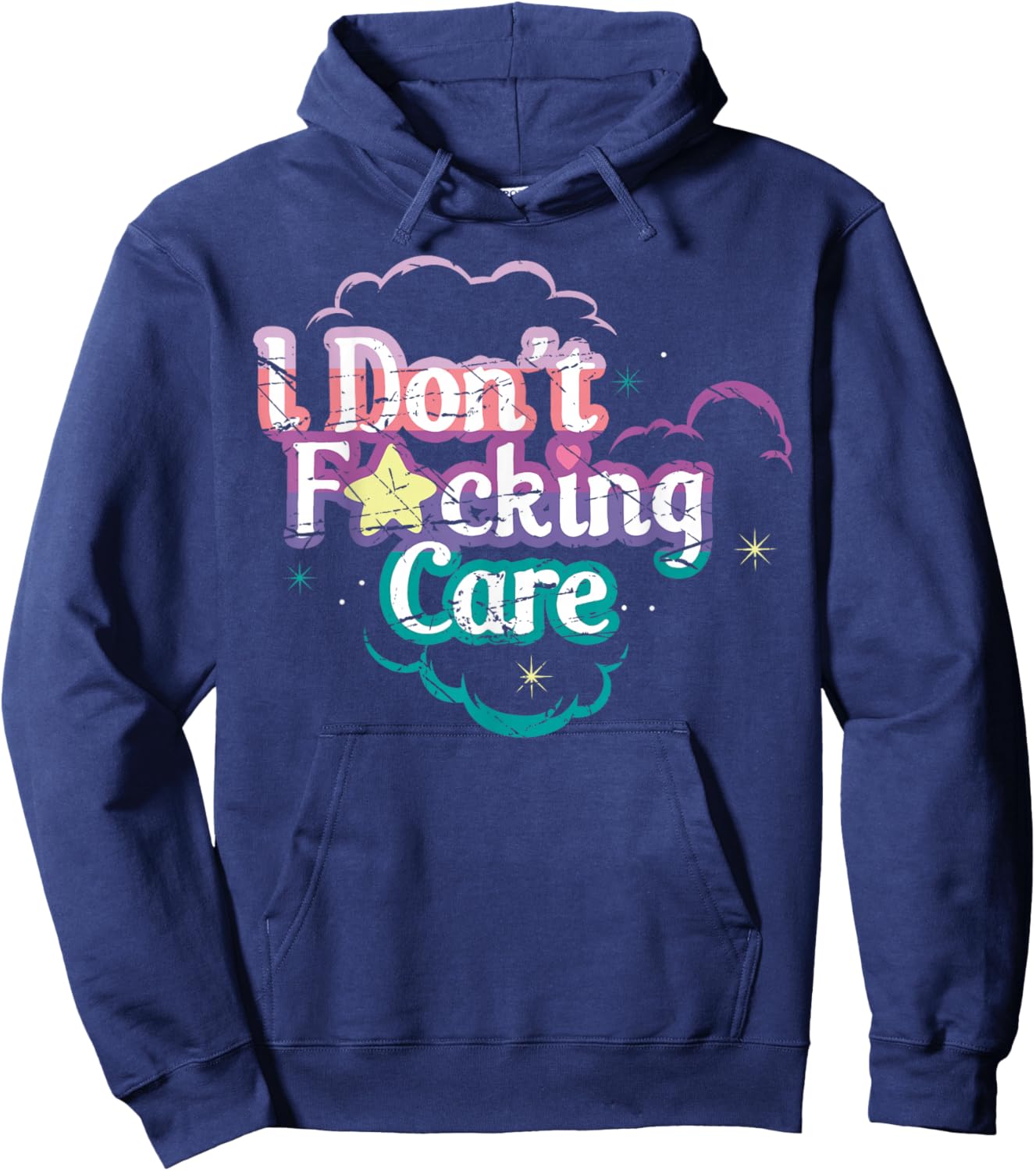 I Don't Fucking Care Hoodie - Hoodie | Navy