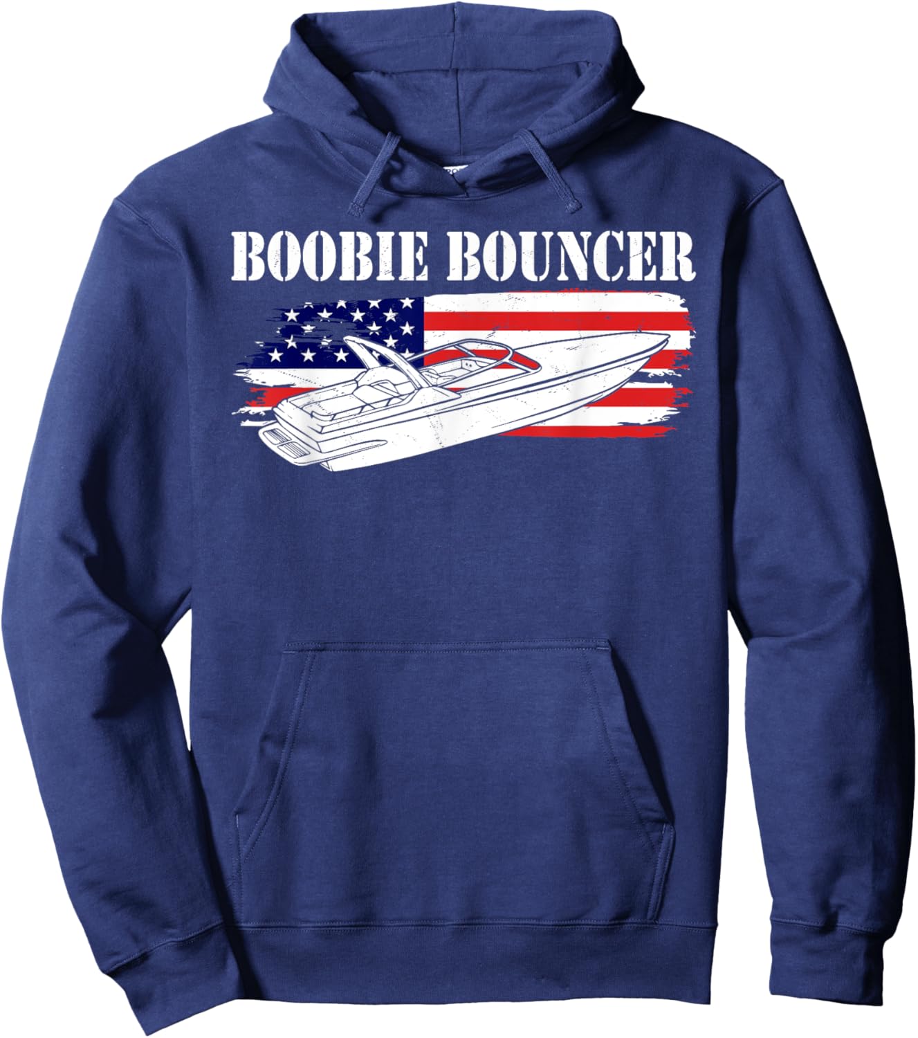 Speedboat Boobie Bouncer USA Hoodie - Hoodie | Navy