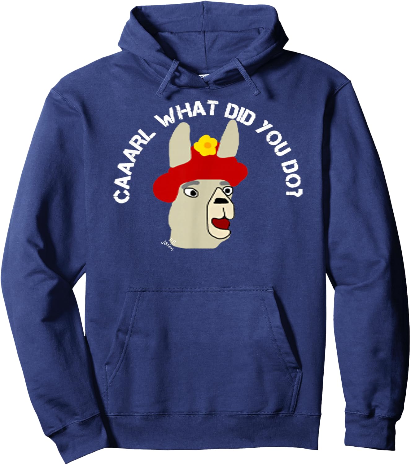 Lamas mit Hütts Karl was du dan? Funny Lama Hoodie - Hoodie | Navy