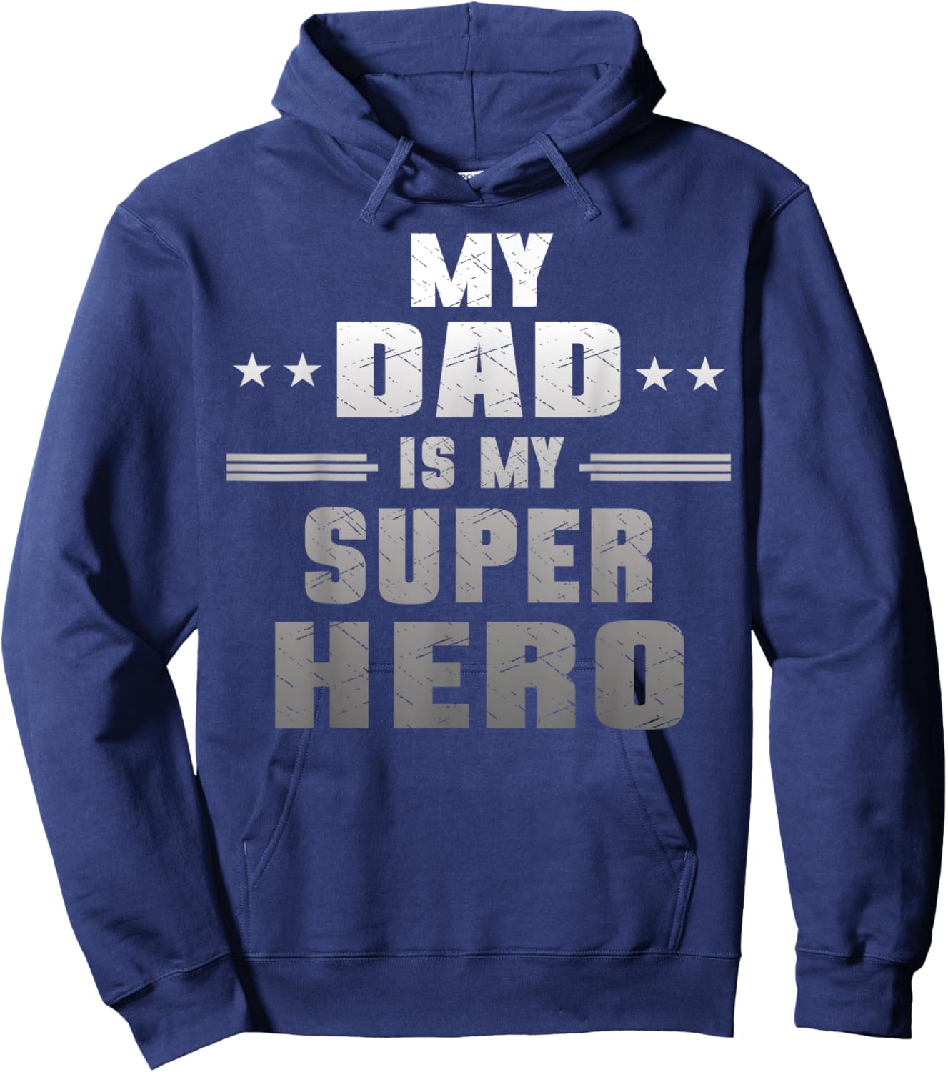 My Dad Is My Super Hero Daddy Pa Fathers Day Hoodie - Hoodie | Navy