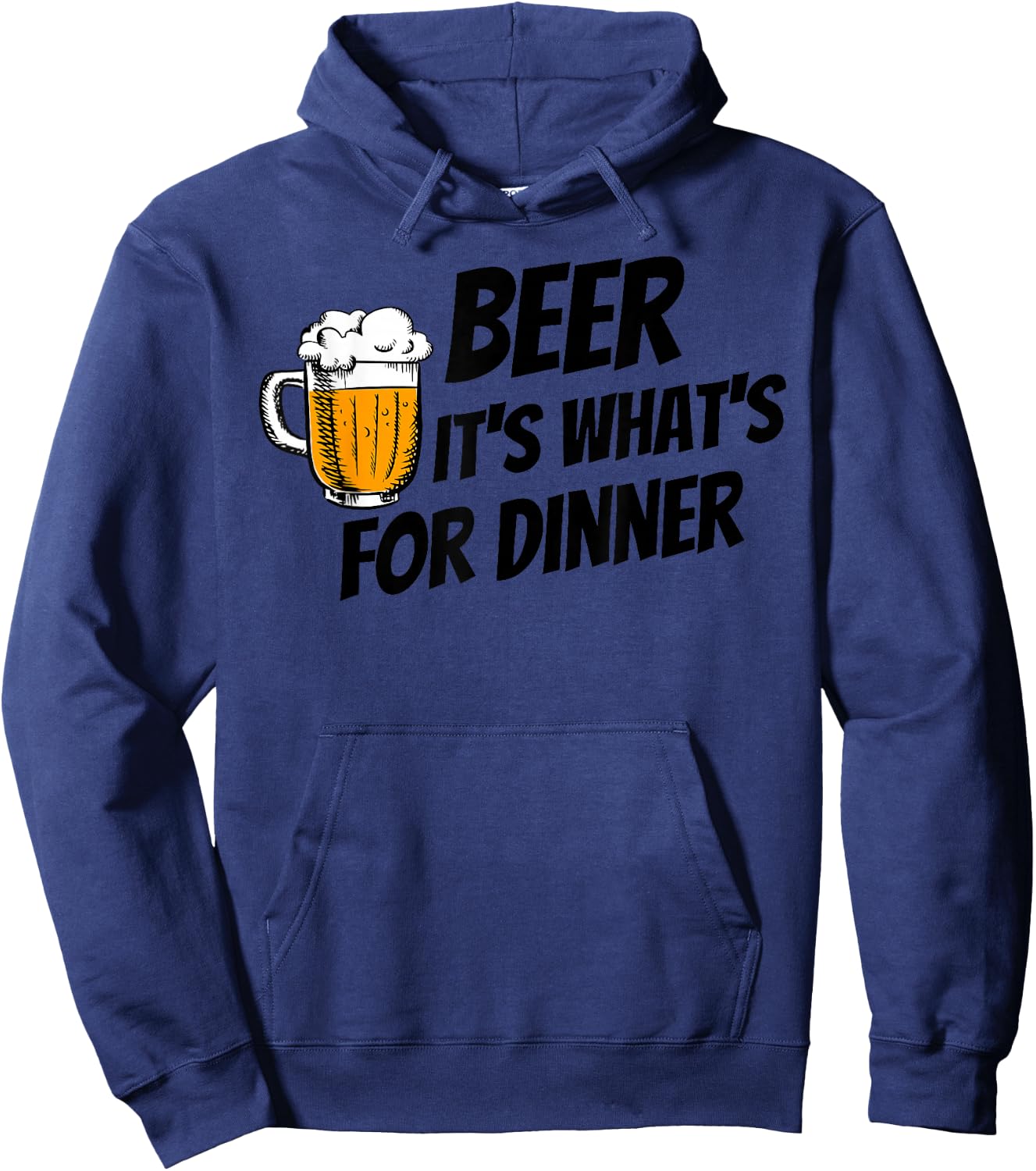 Beer It's What's For Dinner Hoodie - Hoodie | Navy