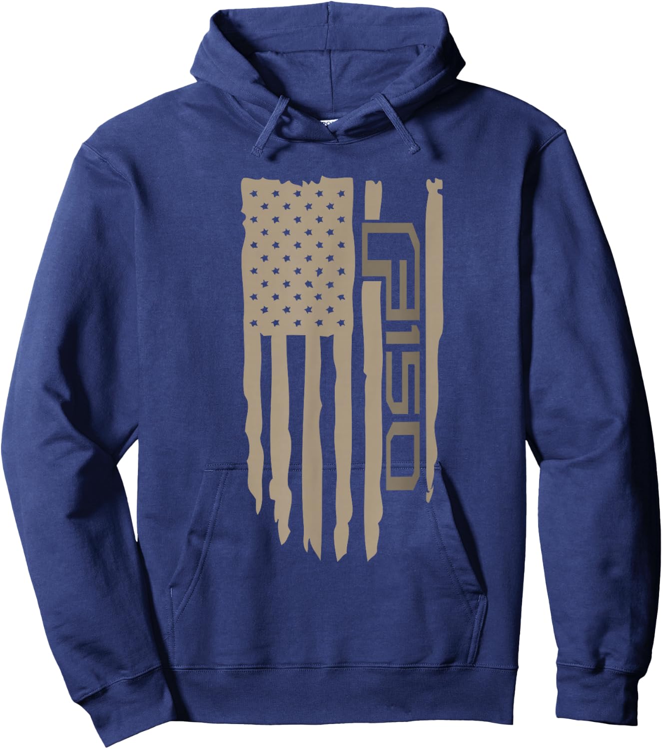 Wandering Wheels F150 American Flag Hoodie - Hoodie | Navy