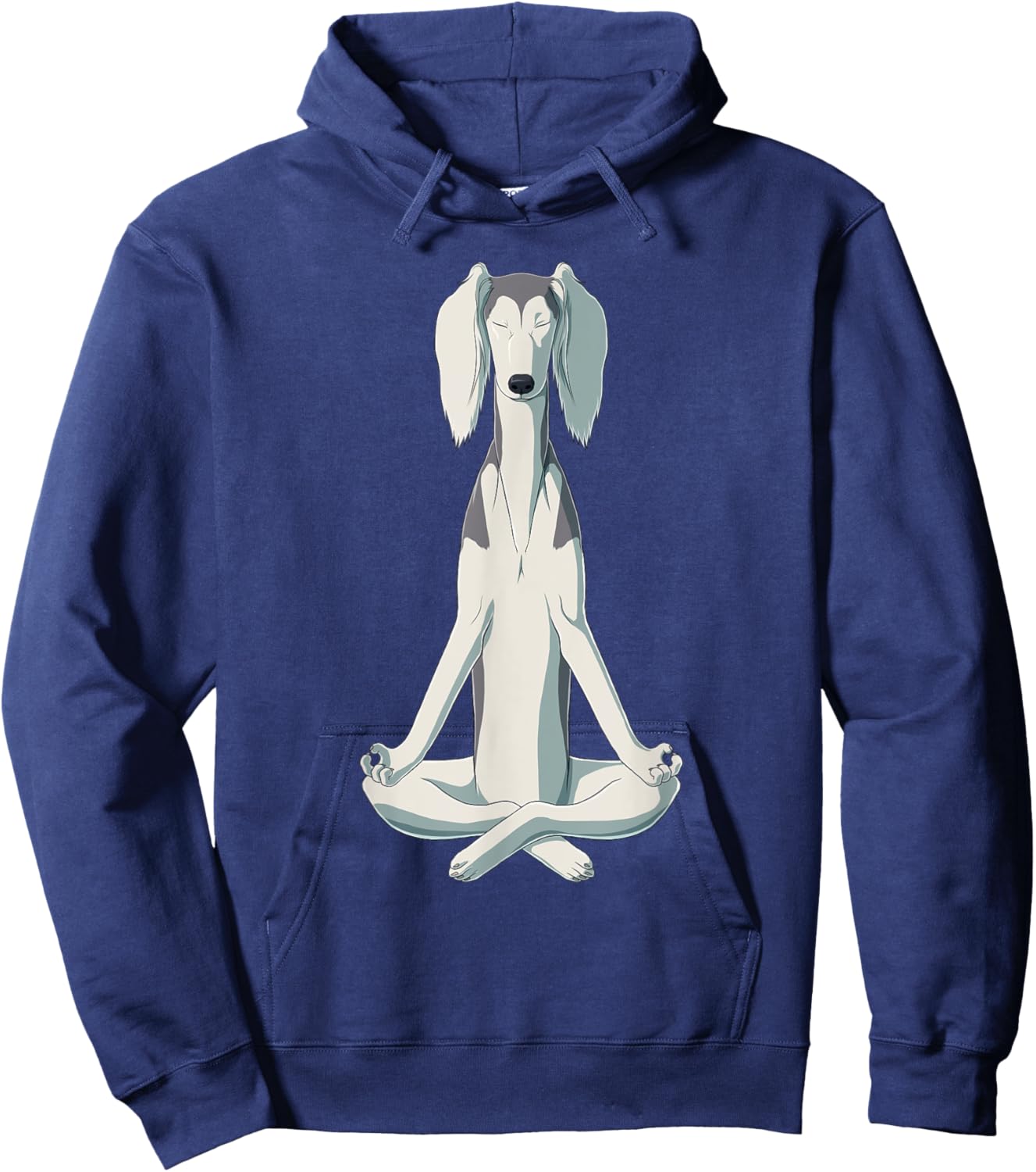 Funny Yoga Dog Saluki Women Girls Kids Hoodie - Hoodie | Navy