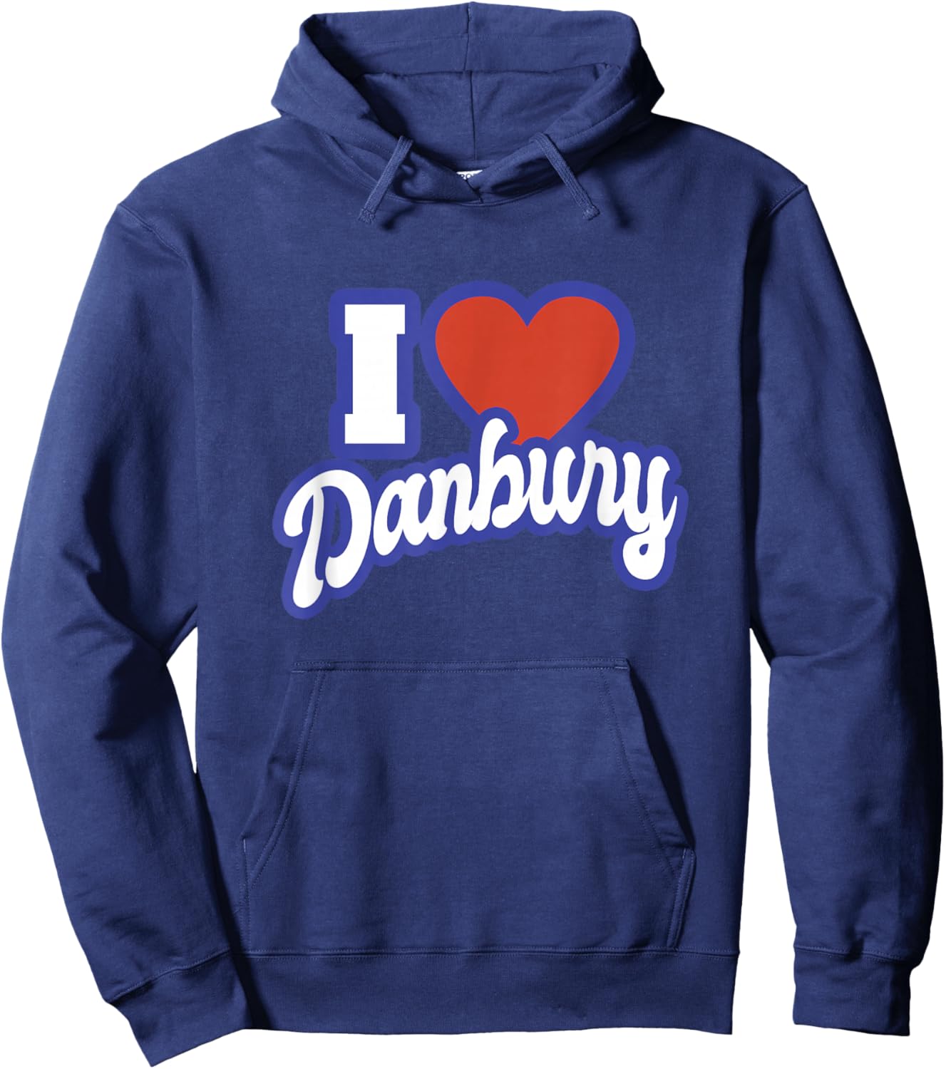 I Love Danbury Connecticut Hoodie - Hoodie | Navy