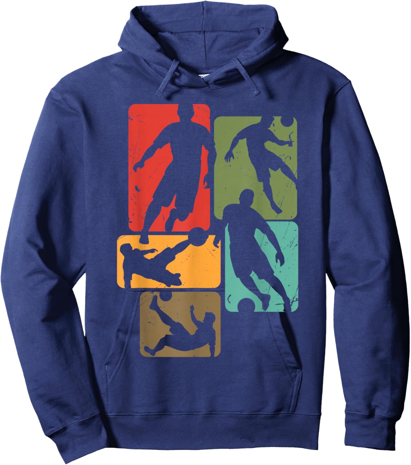 Soccer for Soccer Player | Retro Boys Soccer Hoodie - Hoodie | Navy
