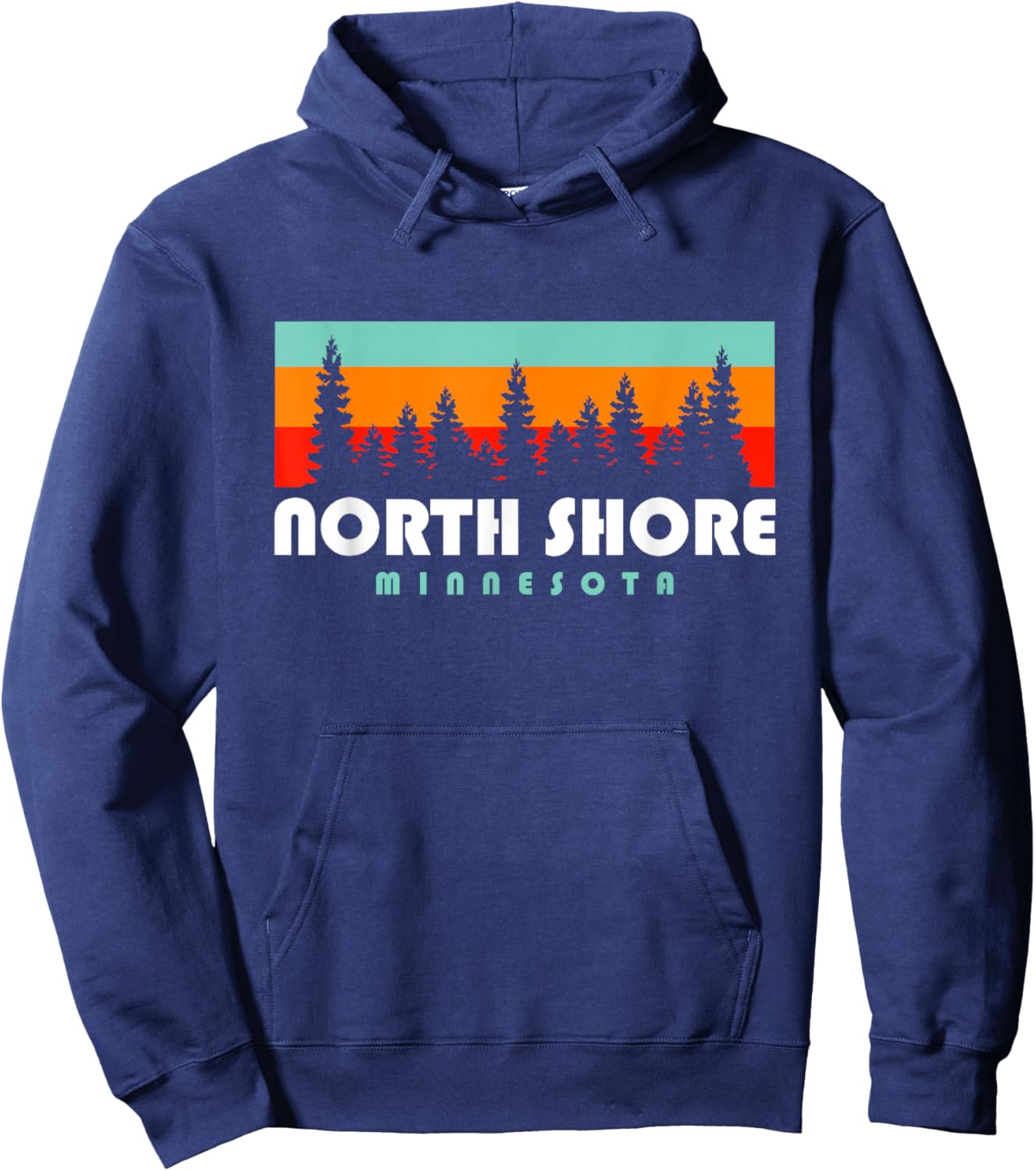 North Shore Minnesota Lake Superior Duluth MN Hoodie - Hoodie | Navy