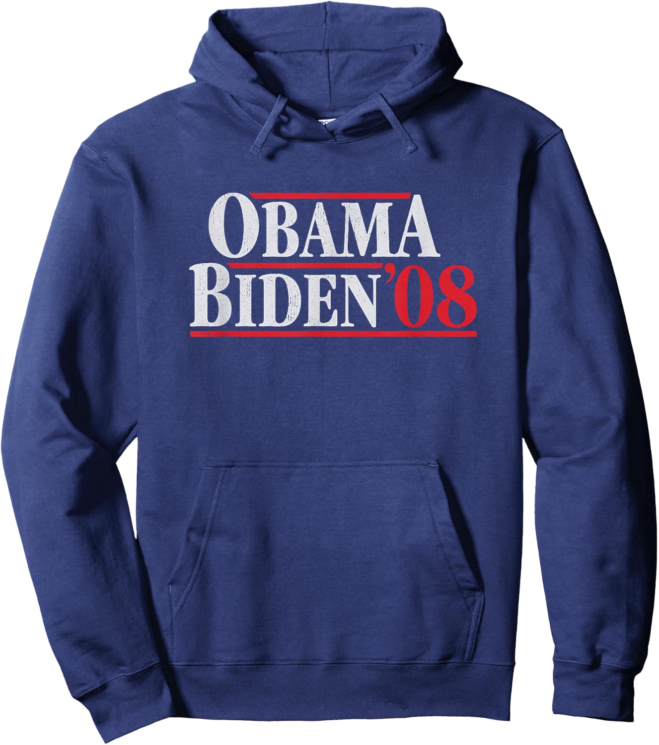 Obama 08 Shirt - Retro Campaign Obama Biden Hoodie - Hoodie | Navy