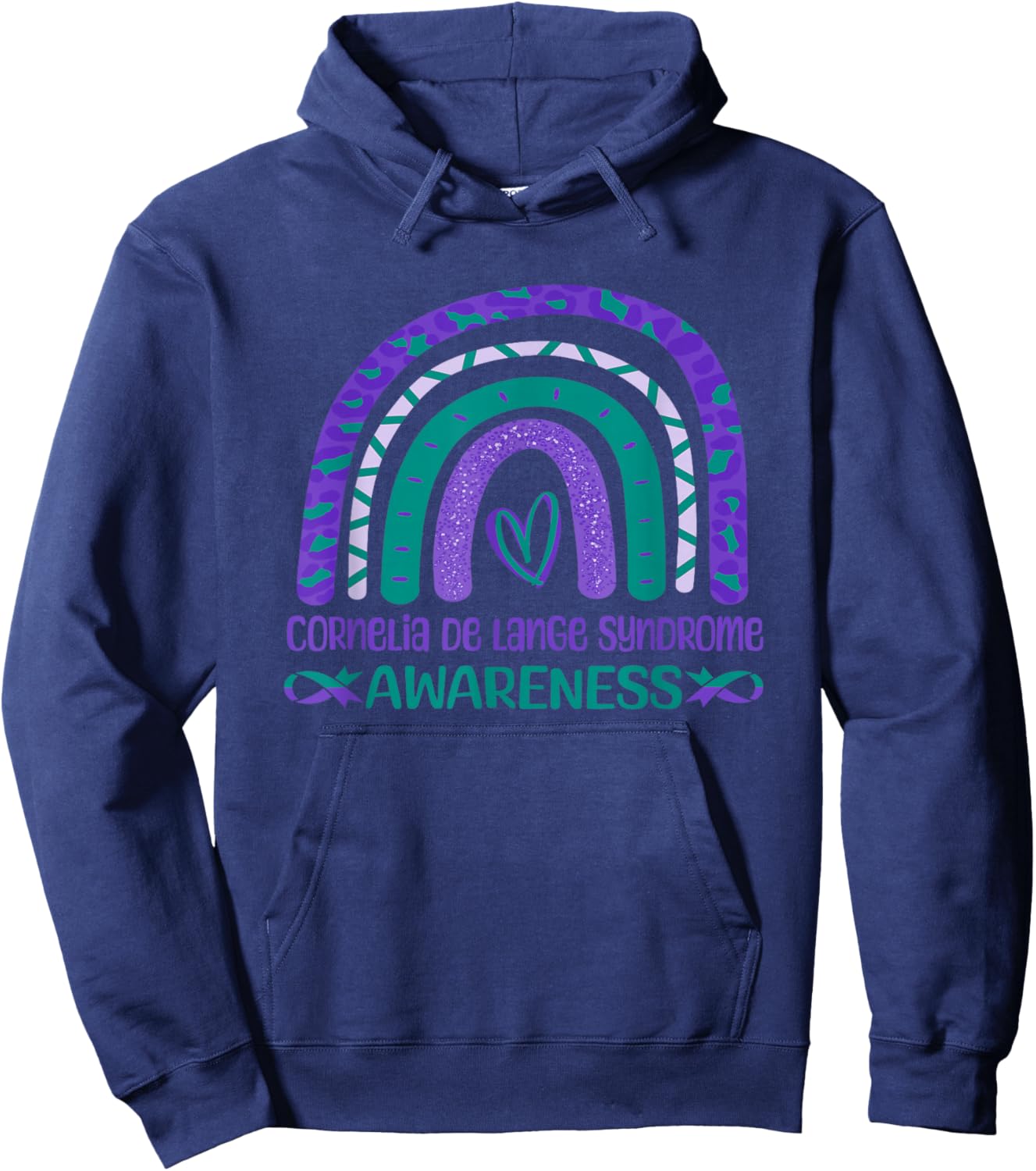 Cornelia De Lange Syndrome Awareness Hoodie - Hoodie | Navy