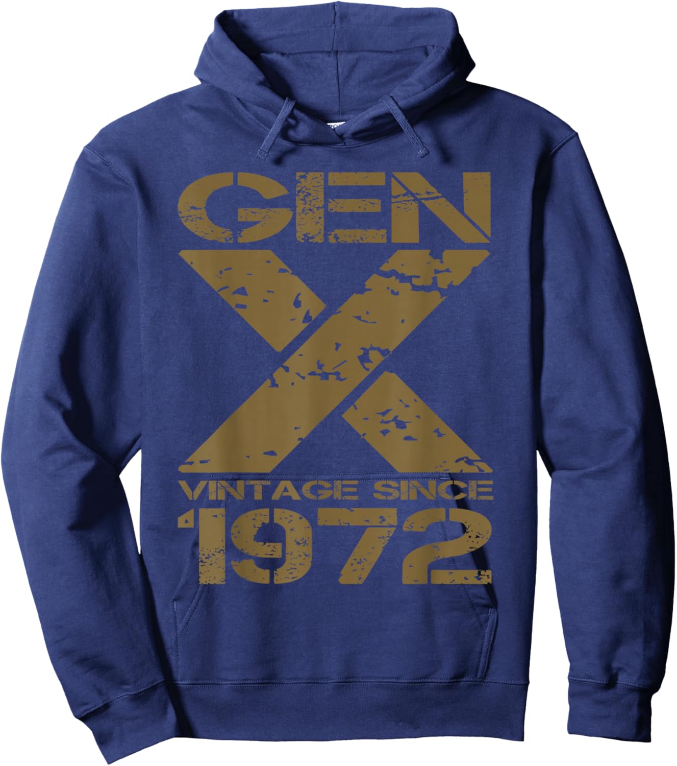 Gen X Vintage Since 1972 Retro Generation X Hoodie - Hoodie | Navy