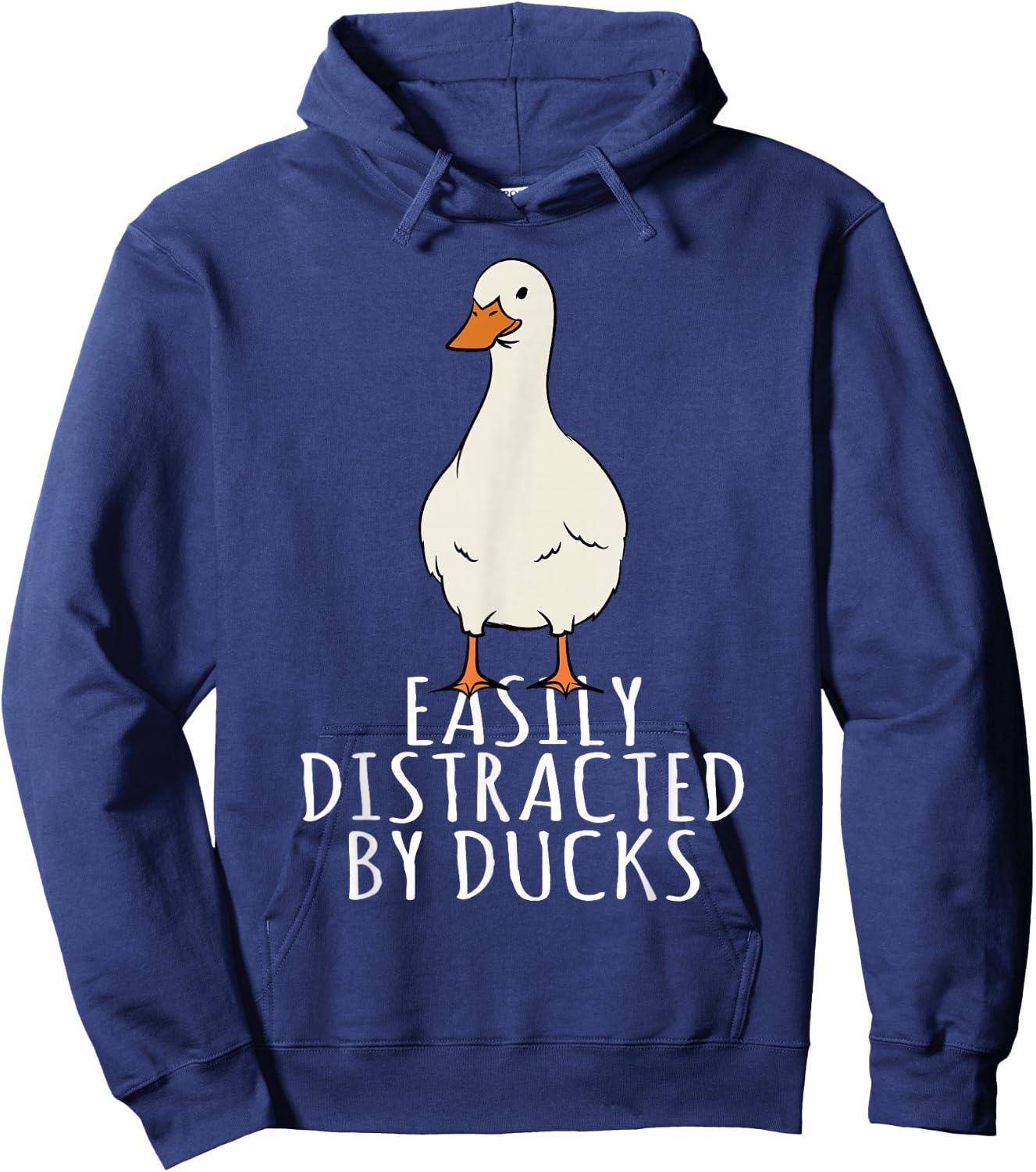 Duck - Easily Distracted By Ducks Hoodie - Hoodie | Navy