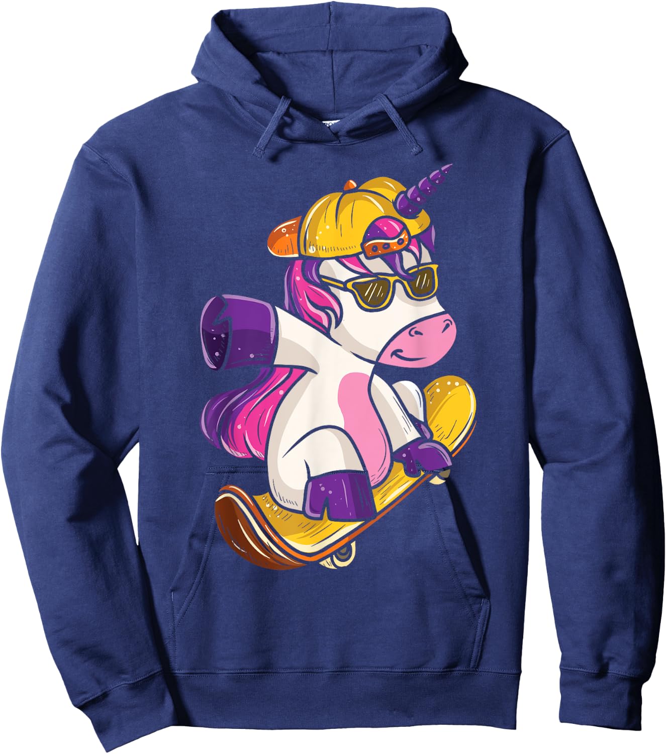 Unicorn Skateboarda Skateboard Art Hoodie - Hoodie | Navy