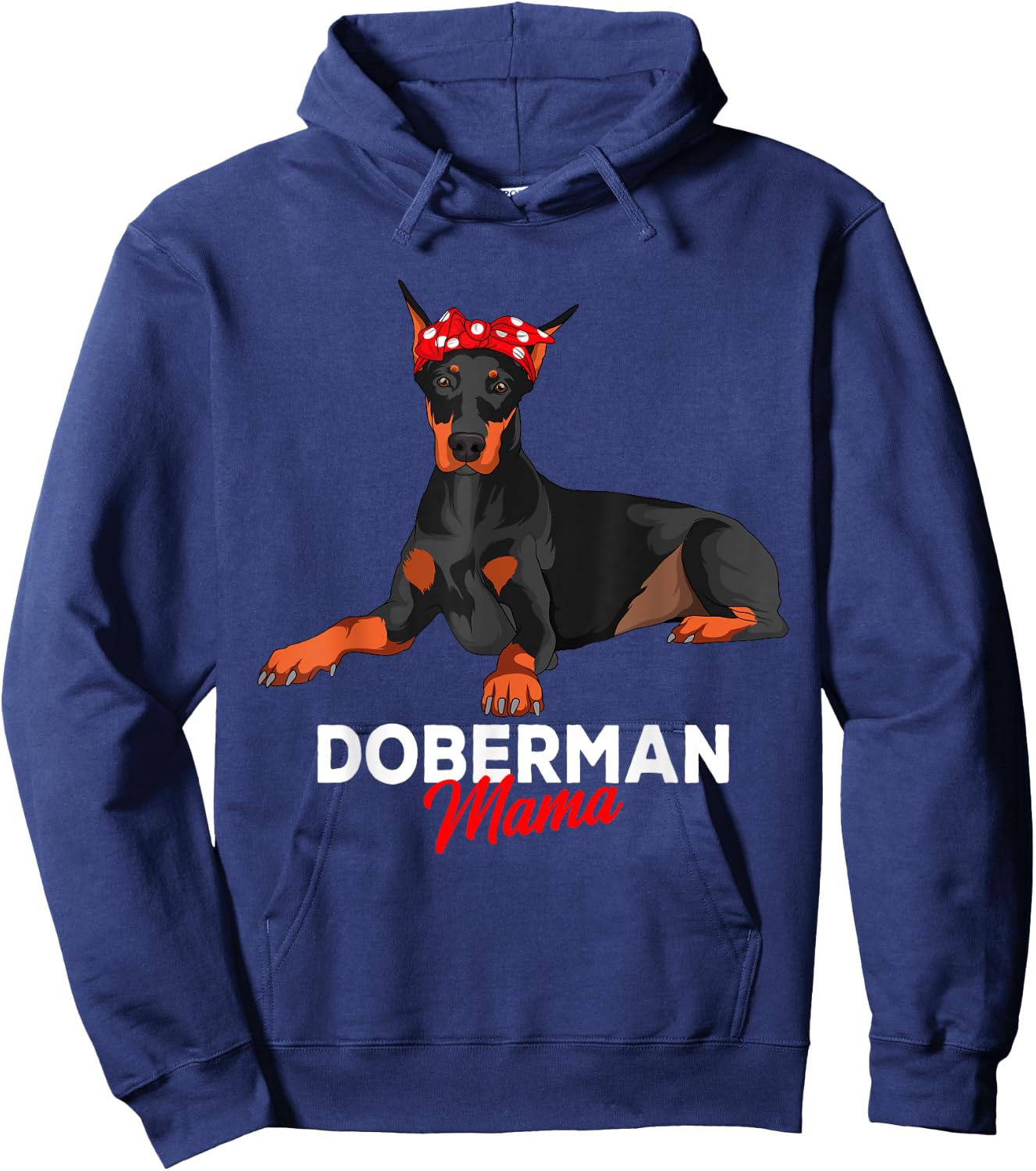 Doberman Mama Dobie Dog Girls Women Hoodie - Hoodie | Navy