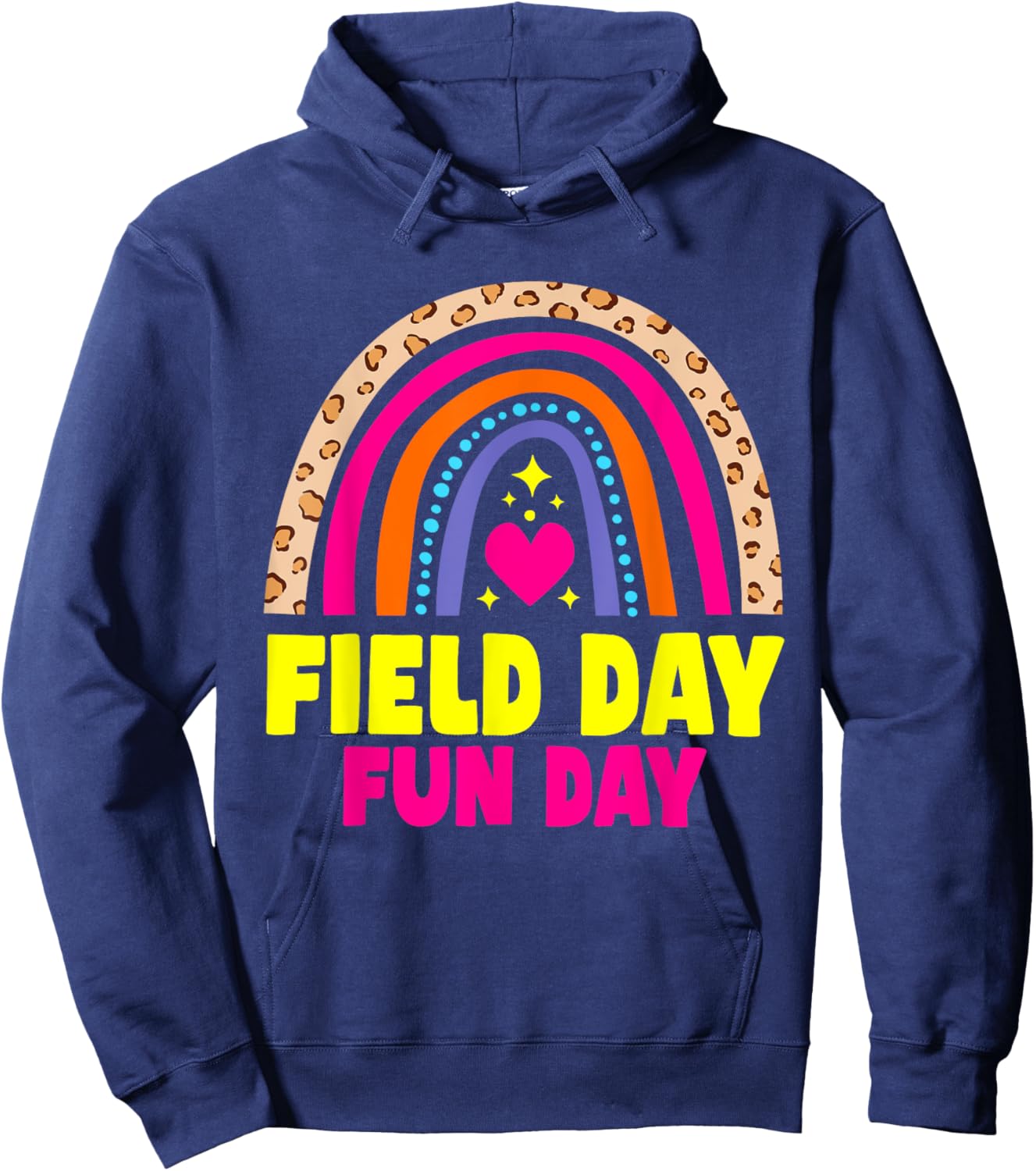 Cute Field Day Kids Teacher Hoodie - Hoodie | Navy