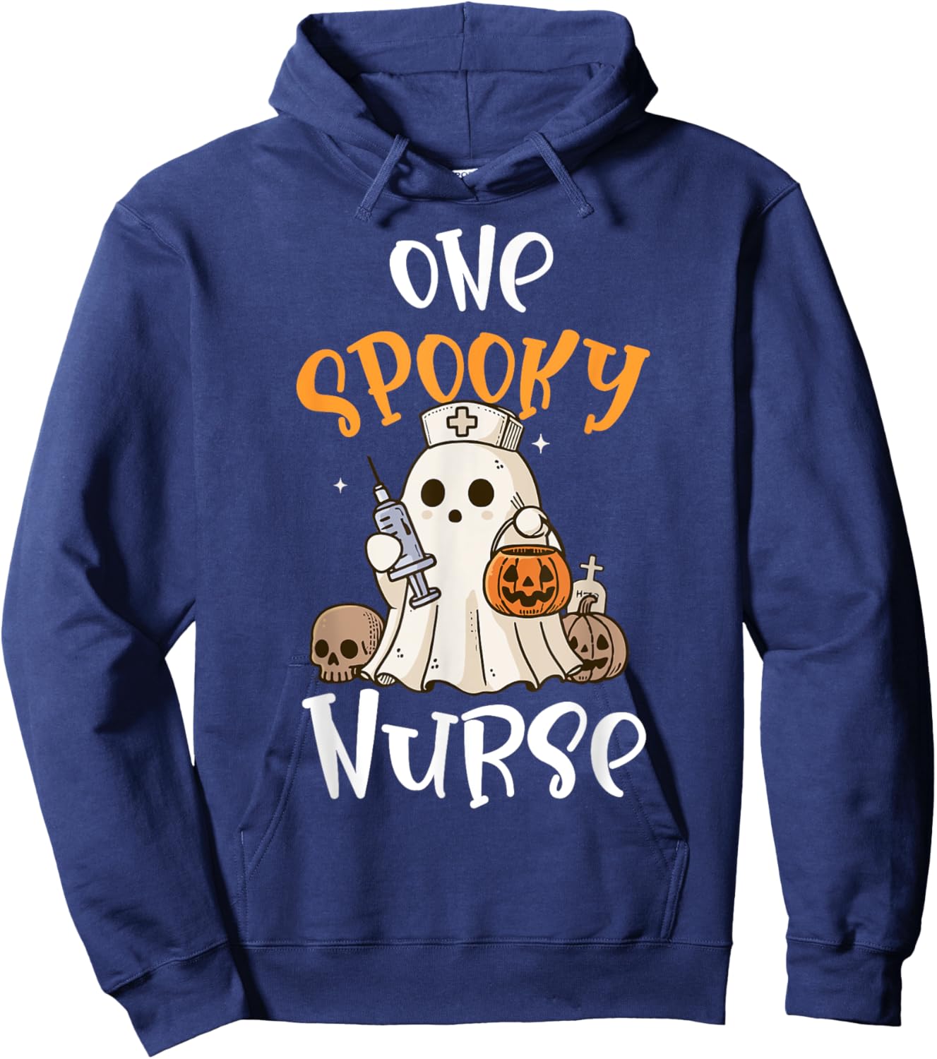 Spooky Nurse Halloween Nursing Hoodie - Hoodie | Navy