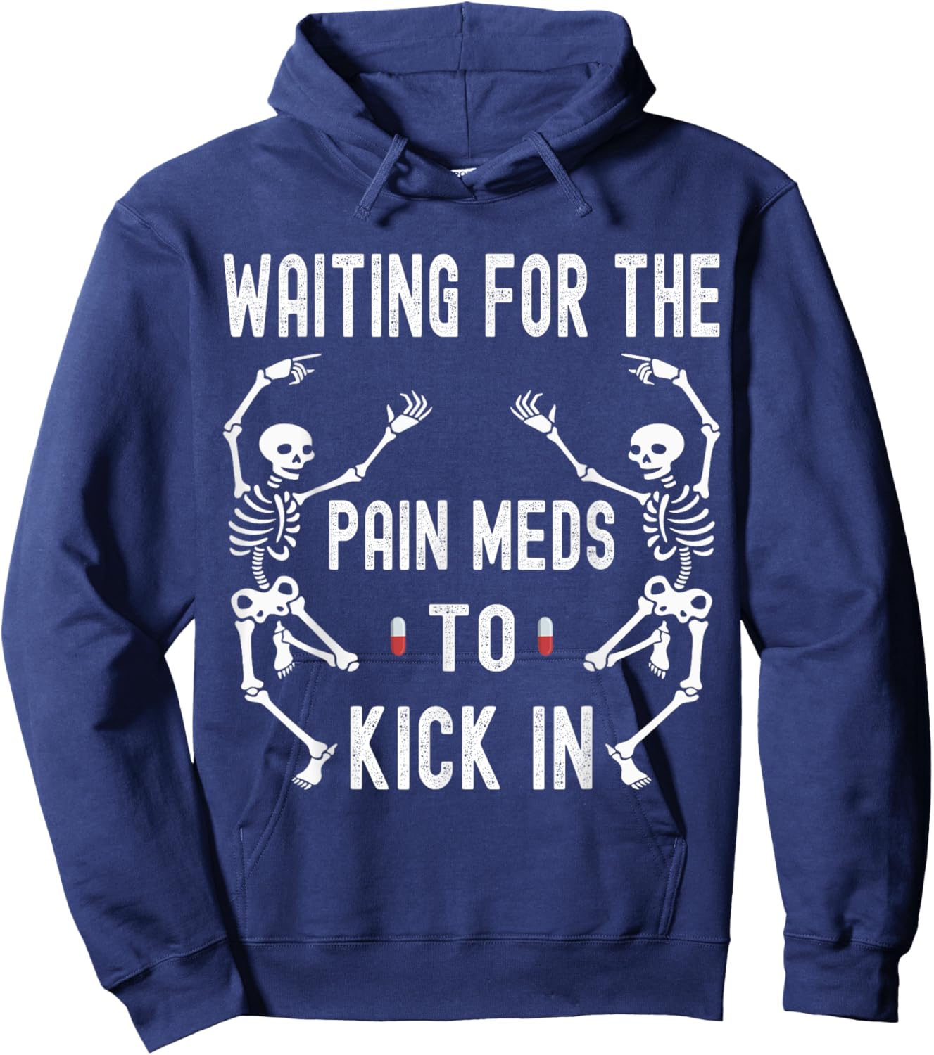 Chronic Illness Skeleton Chronic Pain Awareness Hoodie - Hoodie | Navy