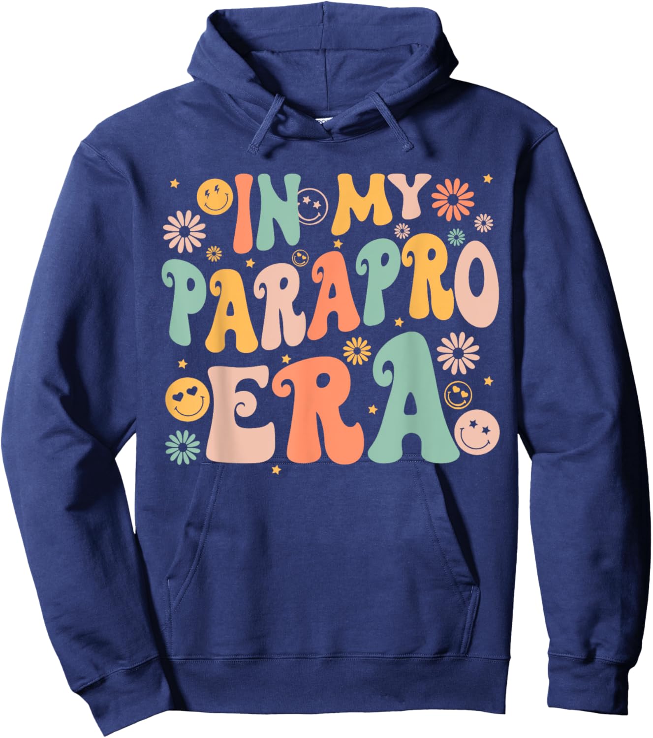 In My Parapro Era Retro Back to School Hoodie - Hoodie | Navy