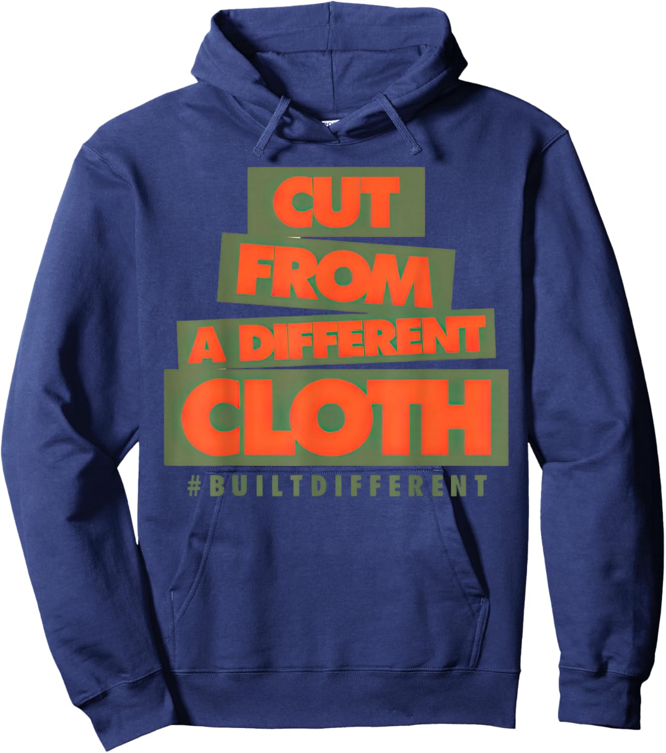 Olive Army Solar Orange Color Match Hoodie - Hoodie | Navy