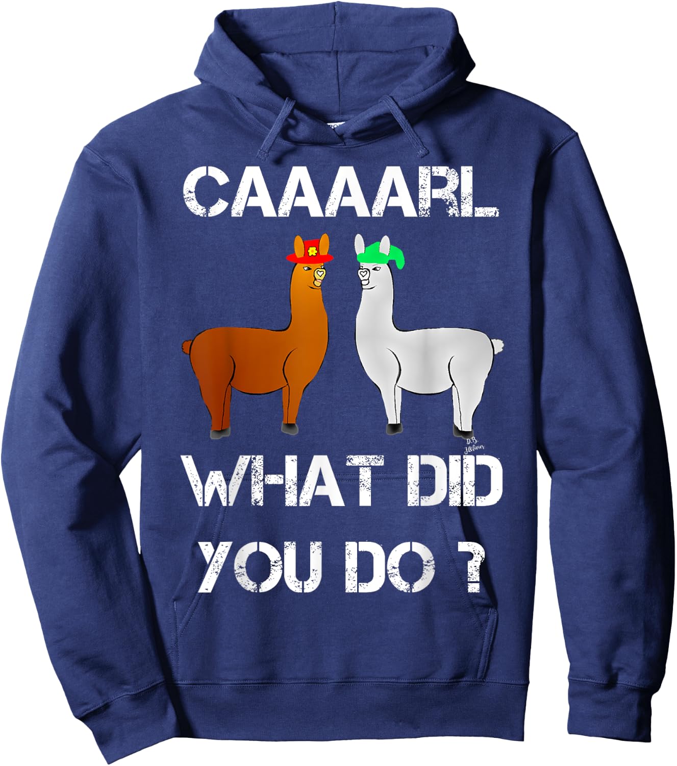 Lamas mit Hütts Karl was du dan? Funny Lama Hoodie - Hoodie | Navy
