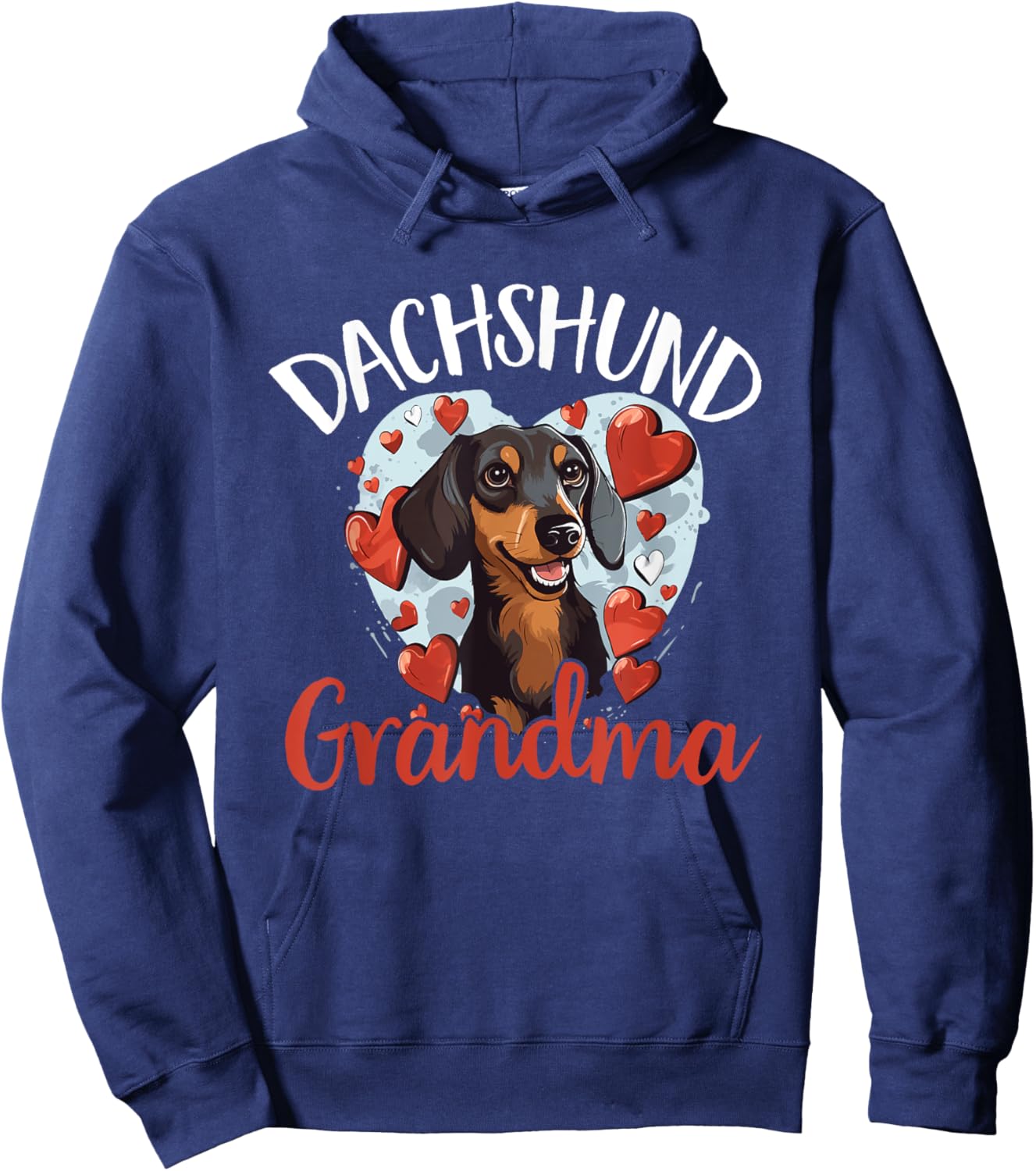 Dachshund wiener sausage dog Dachshund Grandma Hoodie - Hoodie | Navy