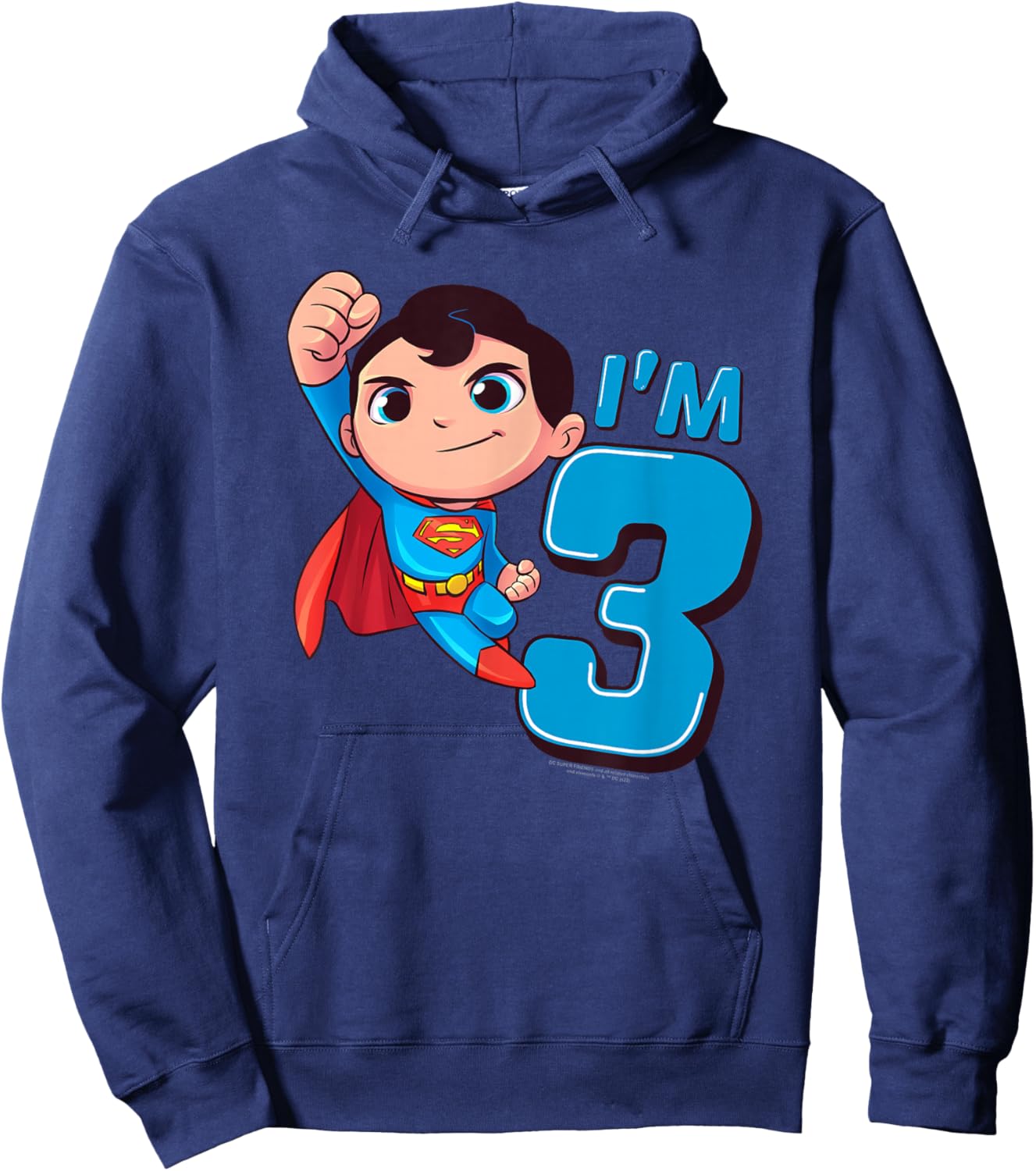 Superman 3rd Birthday Cute I'm 3 Hoodie - Hoodie | Navy