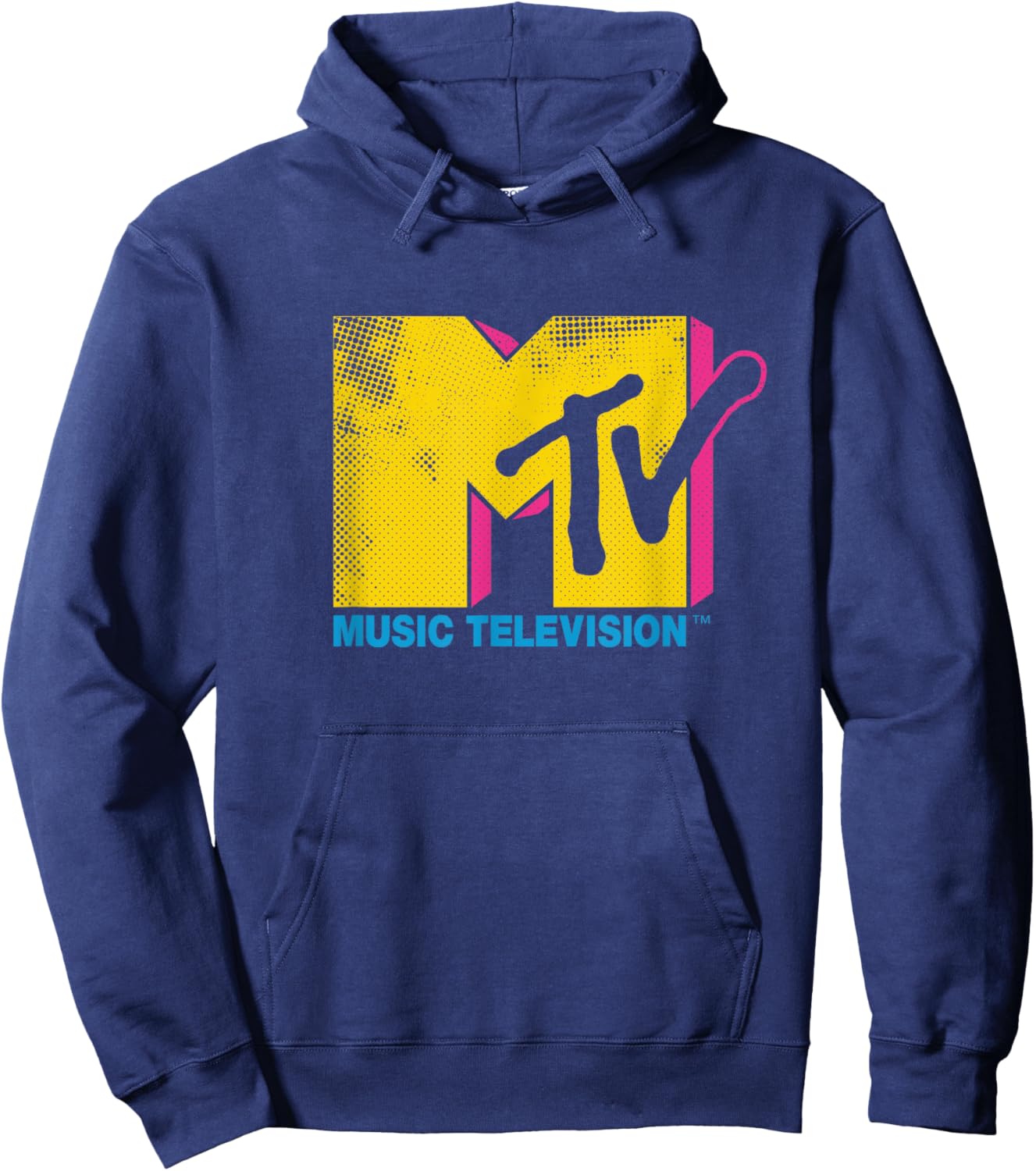 Mademark x MTV - MTV Logo Pop Art Graphic Hoodie - Hoodie | Navy